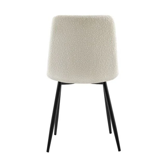 Lucas Fabric Dining Chair - Pearl Boucle - Image 7