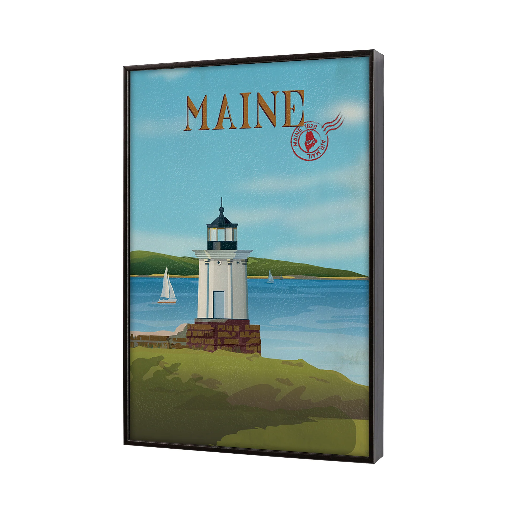 Maine GO (SM) Textured Framed Artwork Matted - Image 2