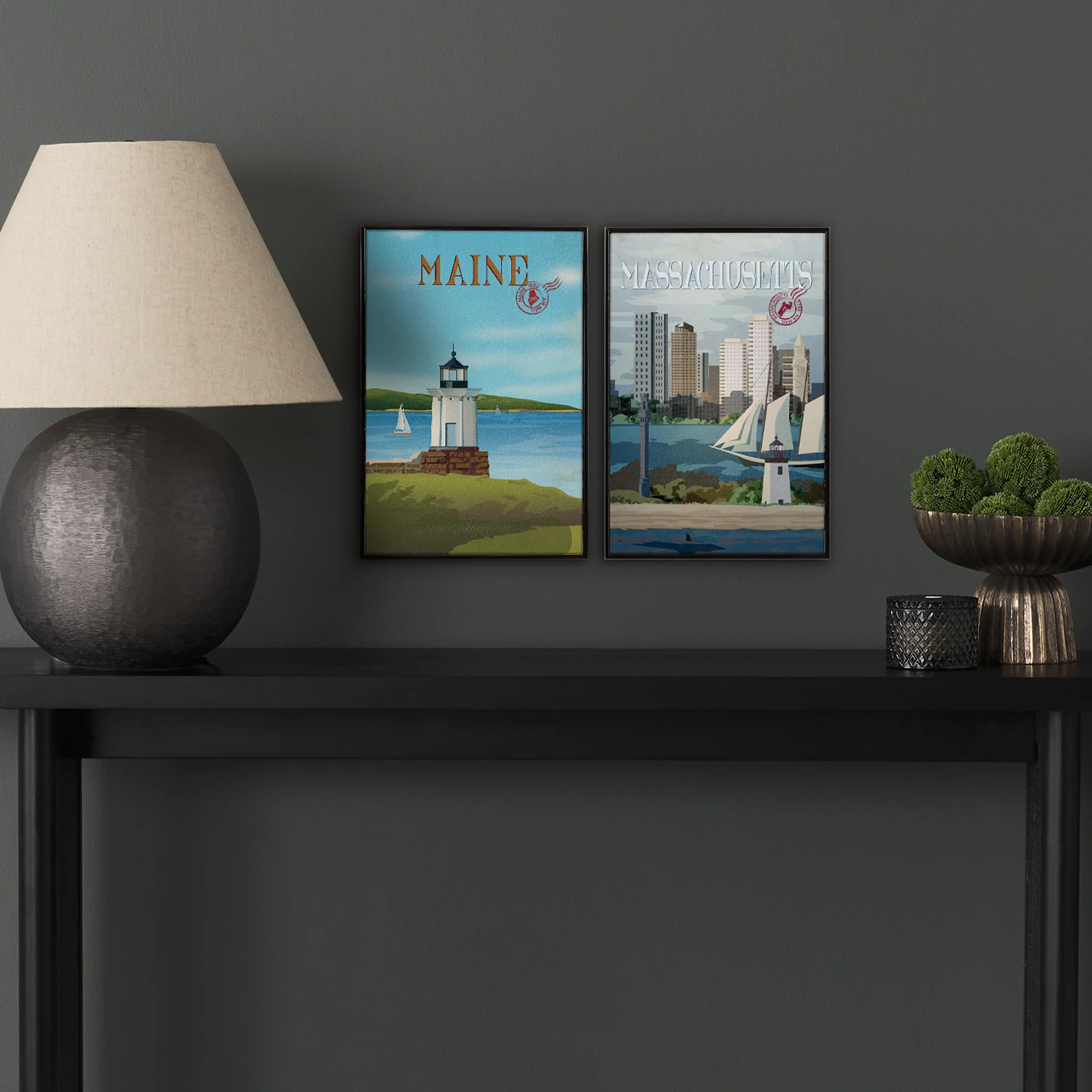 Maine GO (SM) Textured Framed Artwork Matted - Image 5