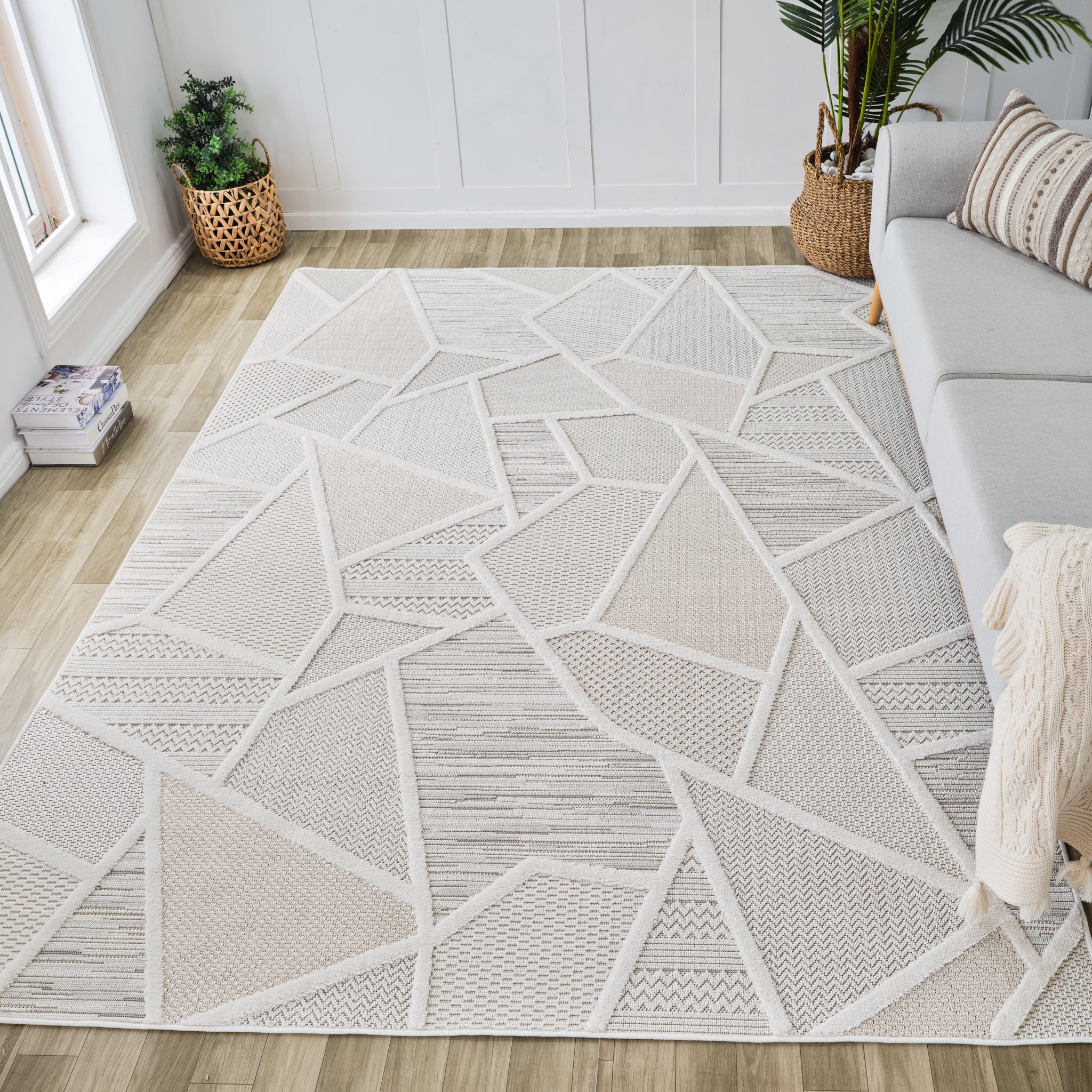 Marrakech Modern Cream Rug – 5x8 - Image 2