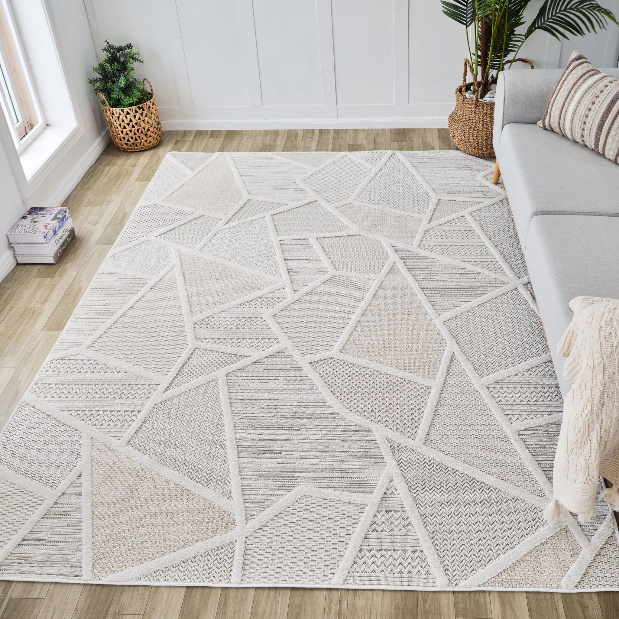 Marrakech Modern Cream Rug – 5x8 - Image 5