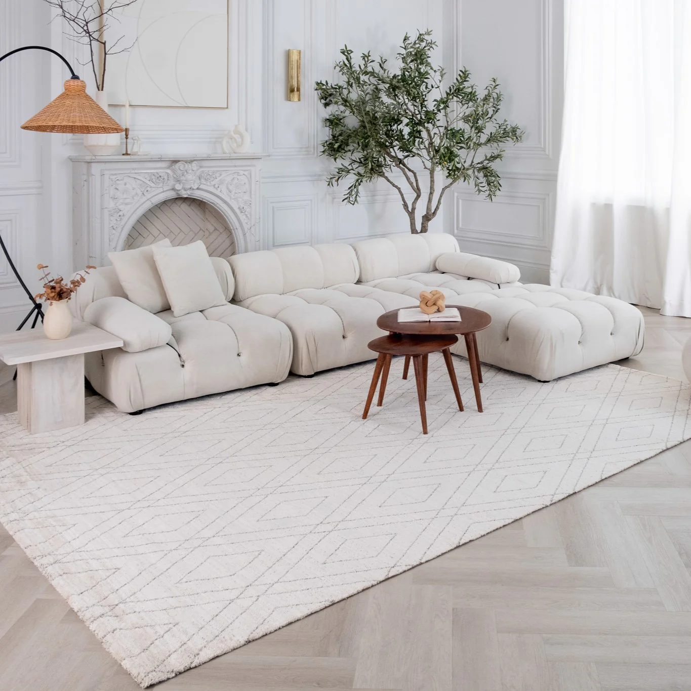 Milano Beige Modern Abstract Area Rug - Image 3