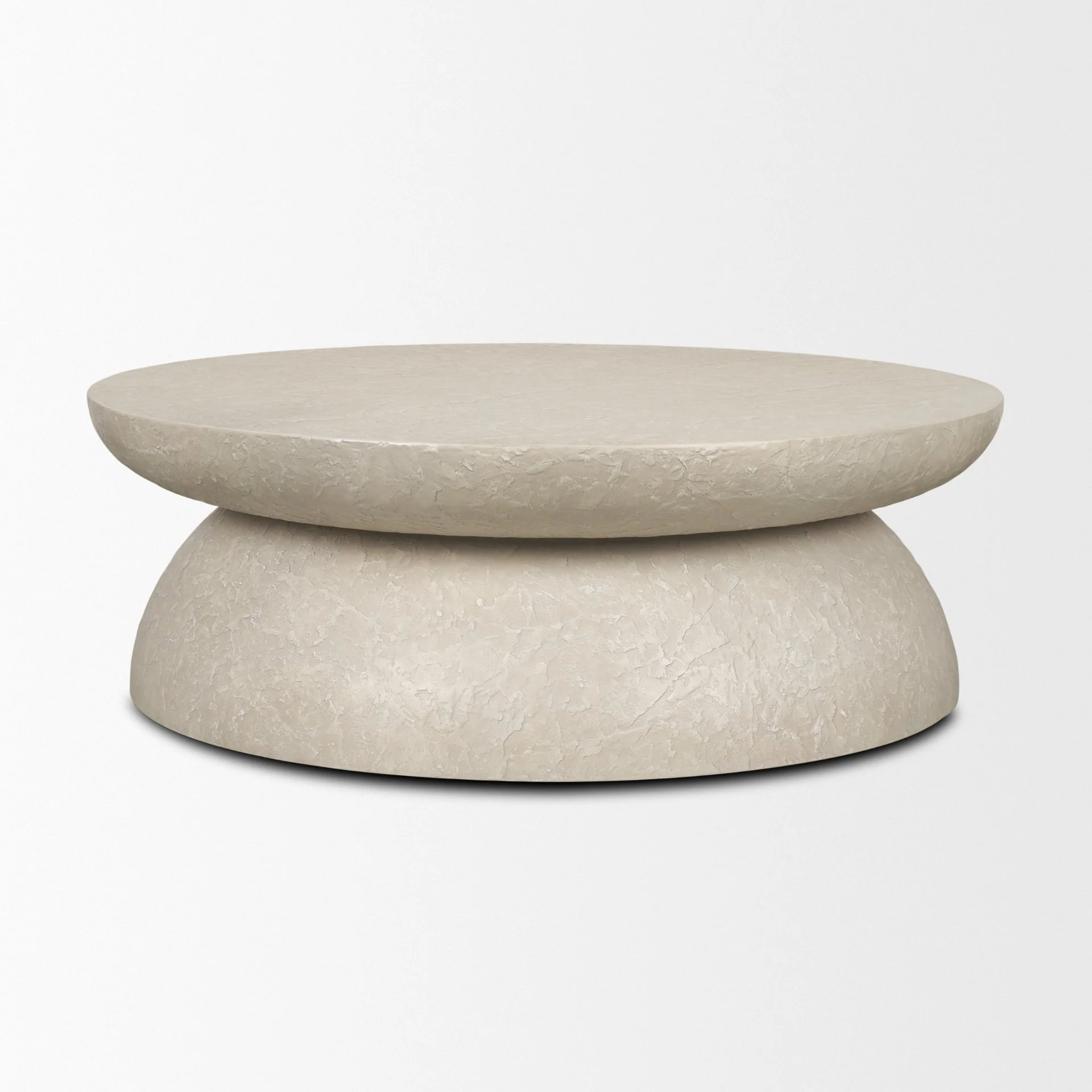 Mesa 48" Round Stone Finish Coffee Table - Image 2