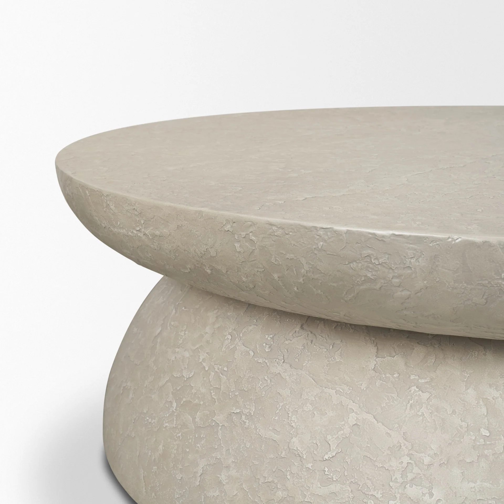 Mesa 48" Round Stone Finish Coffee Table - Image 5