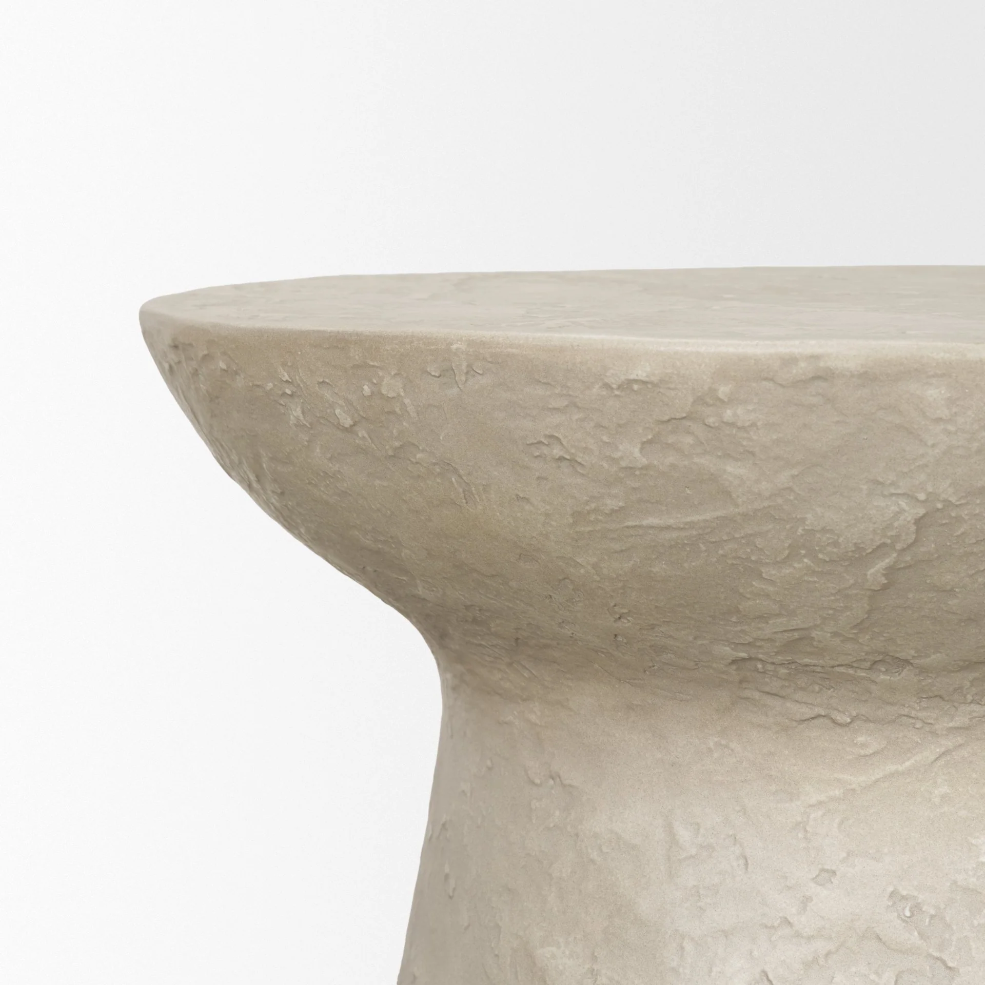 Mesa Round Stone Finish Pillar Accent Table - Image 5