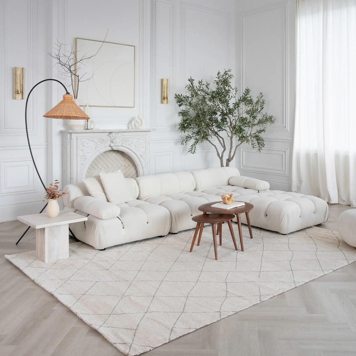 Milano Beige Modern Organic Area Rug - Image 3