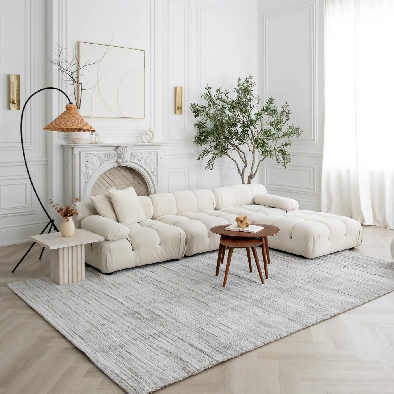 Milano Gray Traditional Bordered Area Rug - Image 2