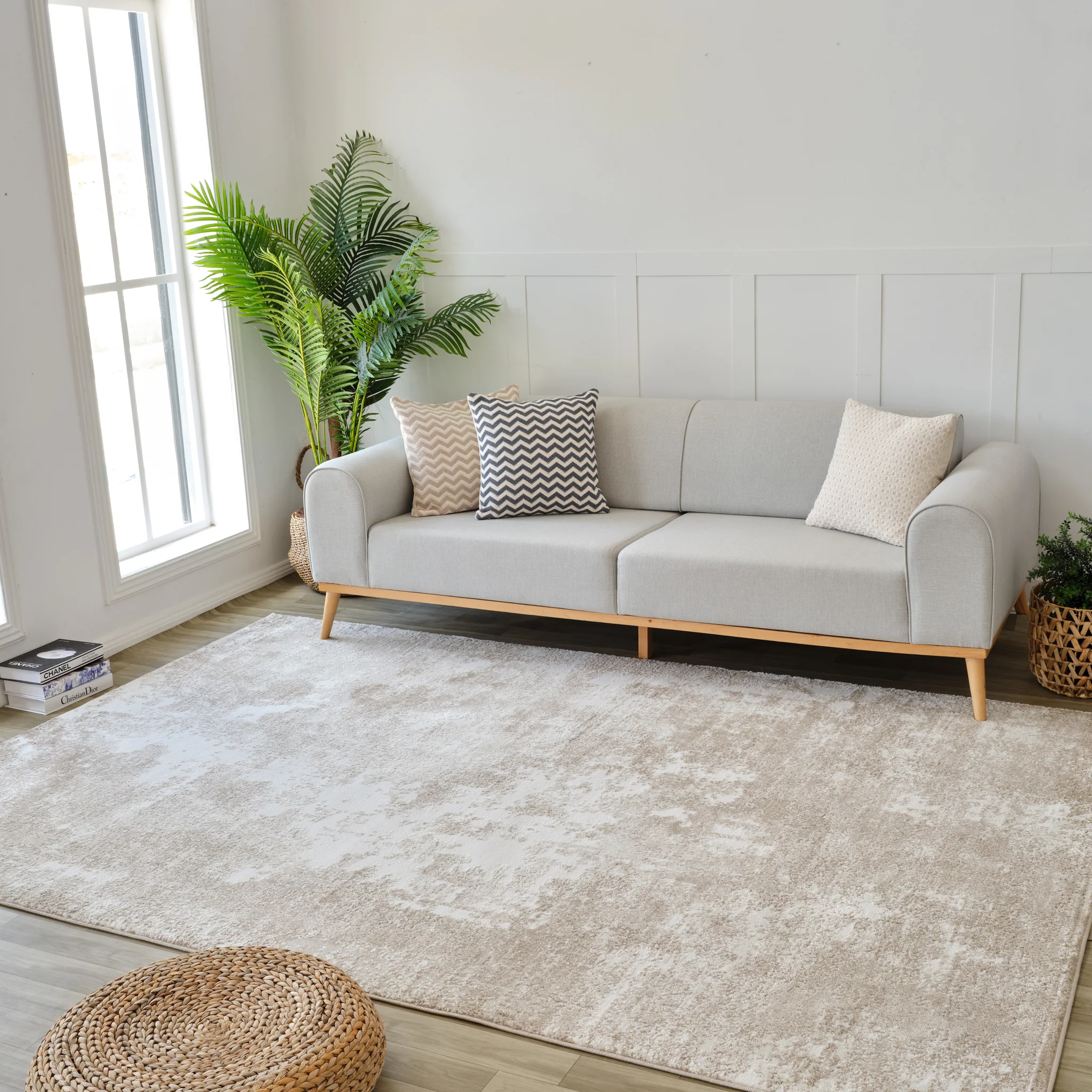 Nairobi Beige Modern Abstract Area Rug - Image 2