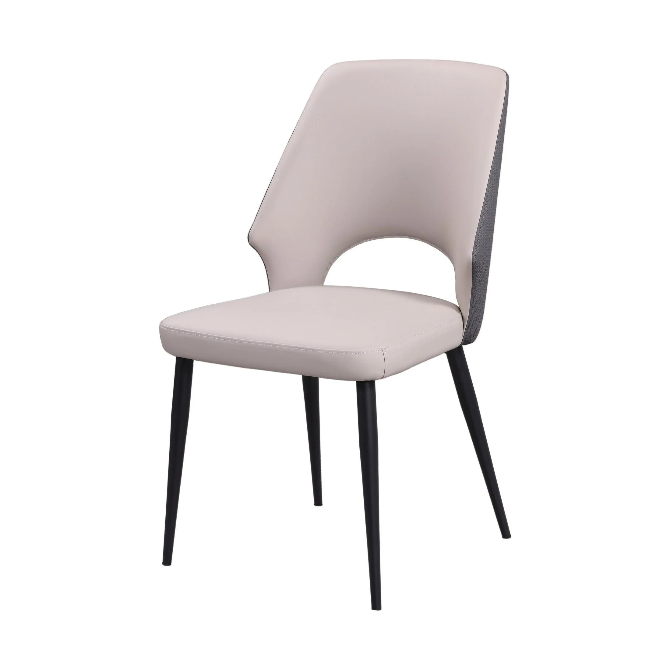 Minas Faux Leather Two-Tone Dining Chair - Image 3