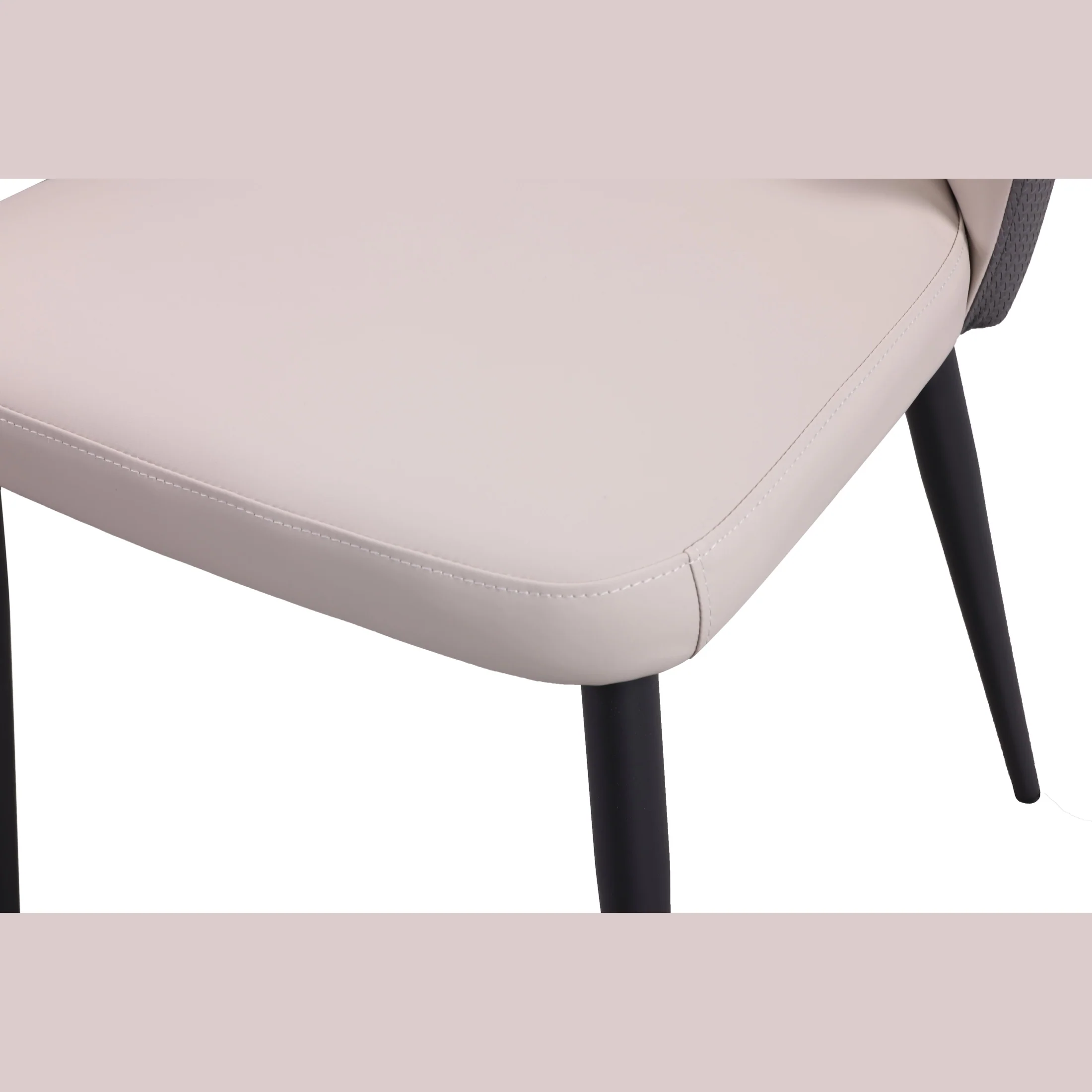 Minas Faux Leather Two-Tone Dining Chair - Image 4