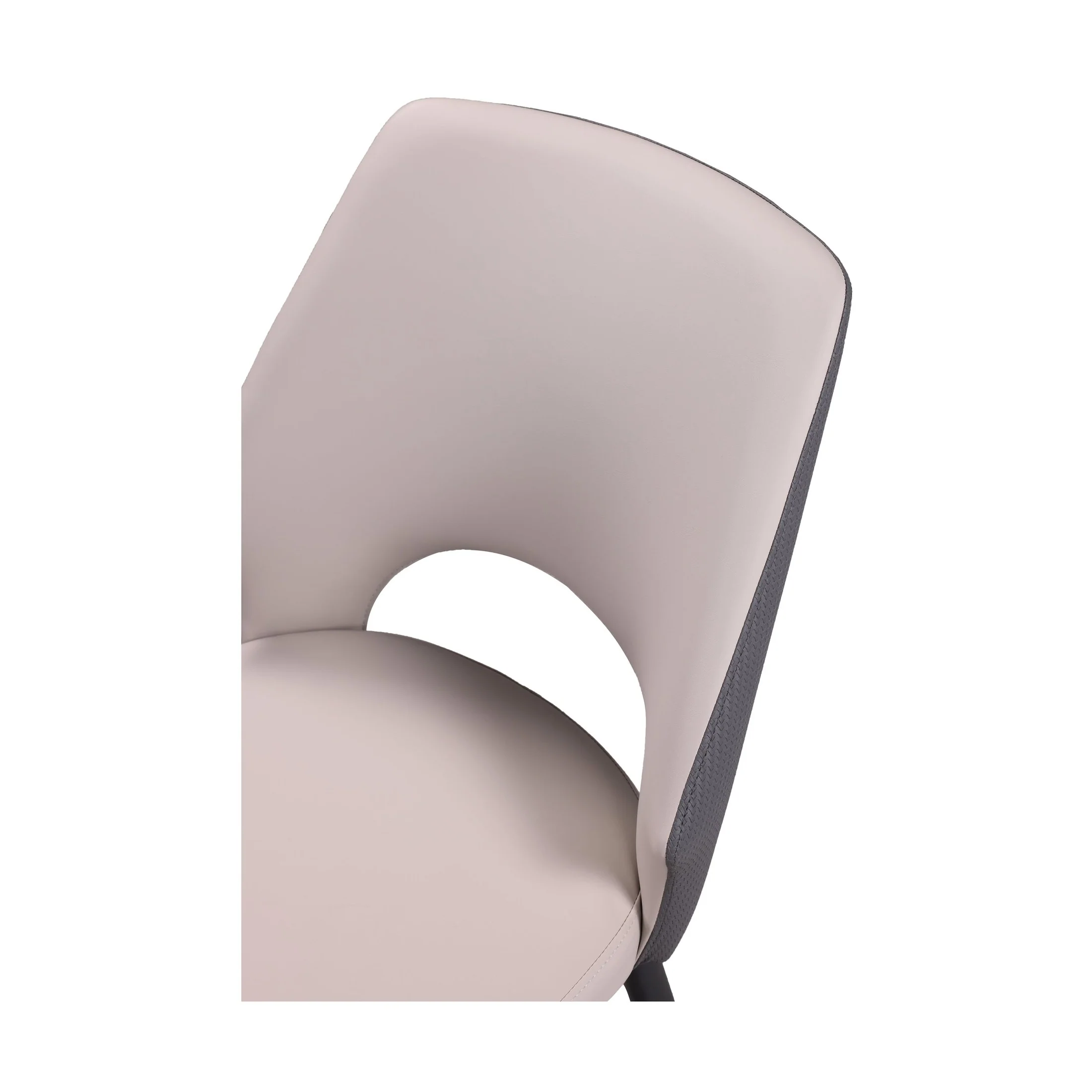Minas Faux Leather Two-Tone Dining Chair - Image 5