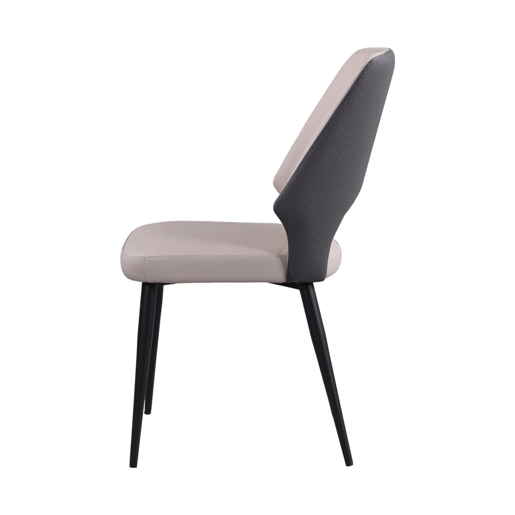 Minas Faux Leather Two-Tone Dining Chair - Image 7
