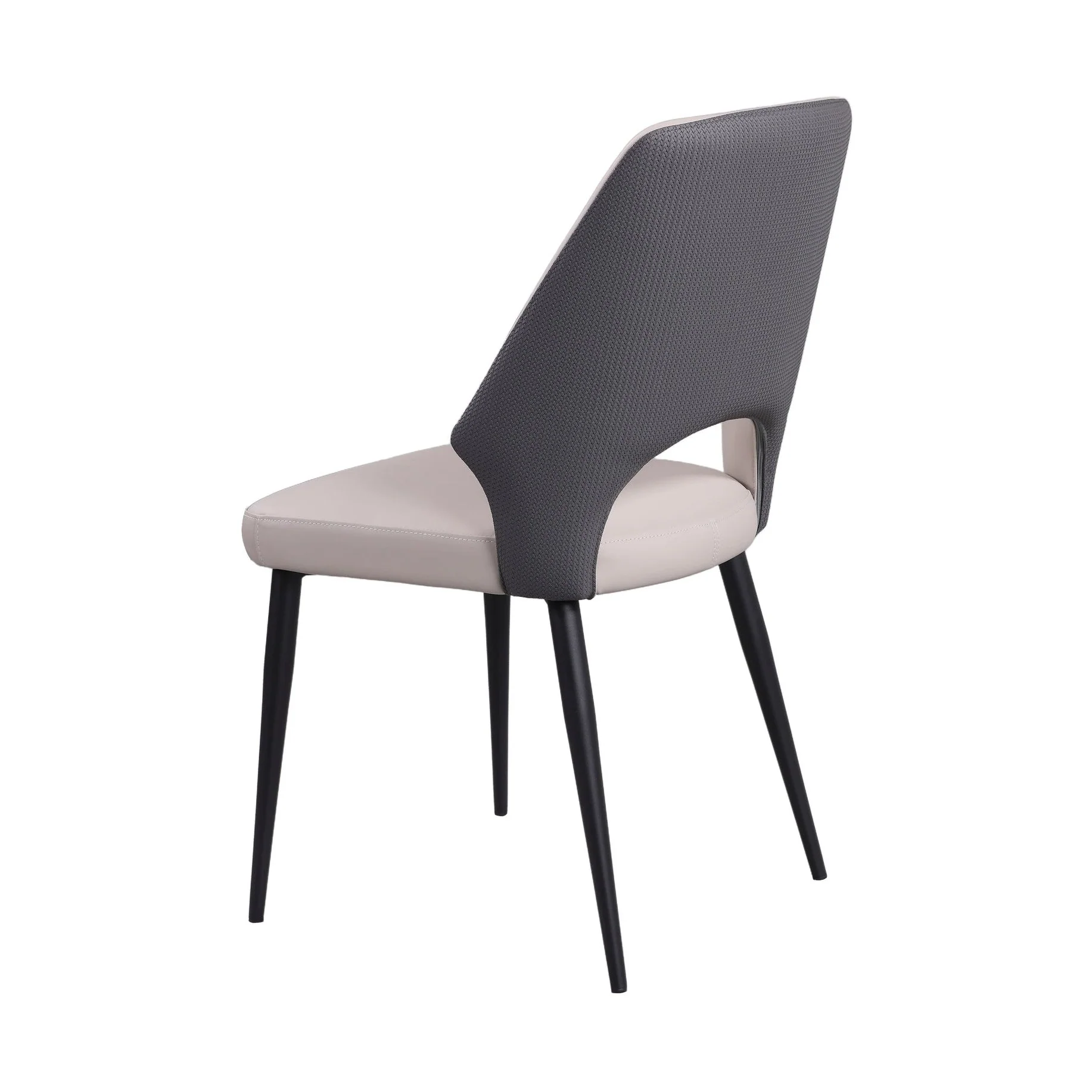 Minas Faux Leather Two-Tone Dining Chair - Image 8