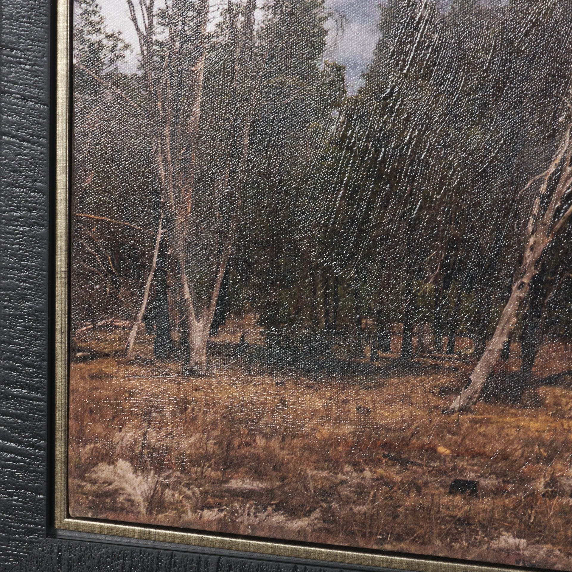 Misty Mountain Hand-Embellished Textured Framed Art Print - Image 6