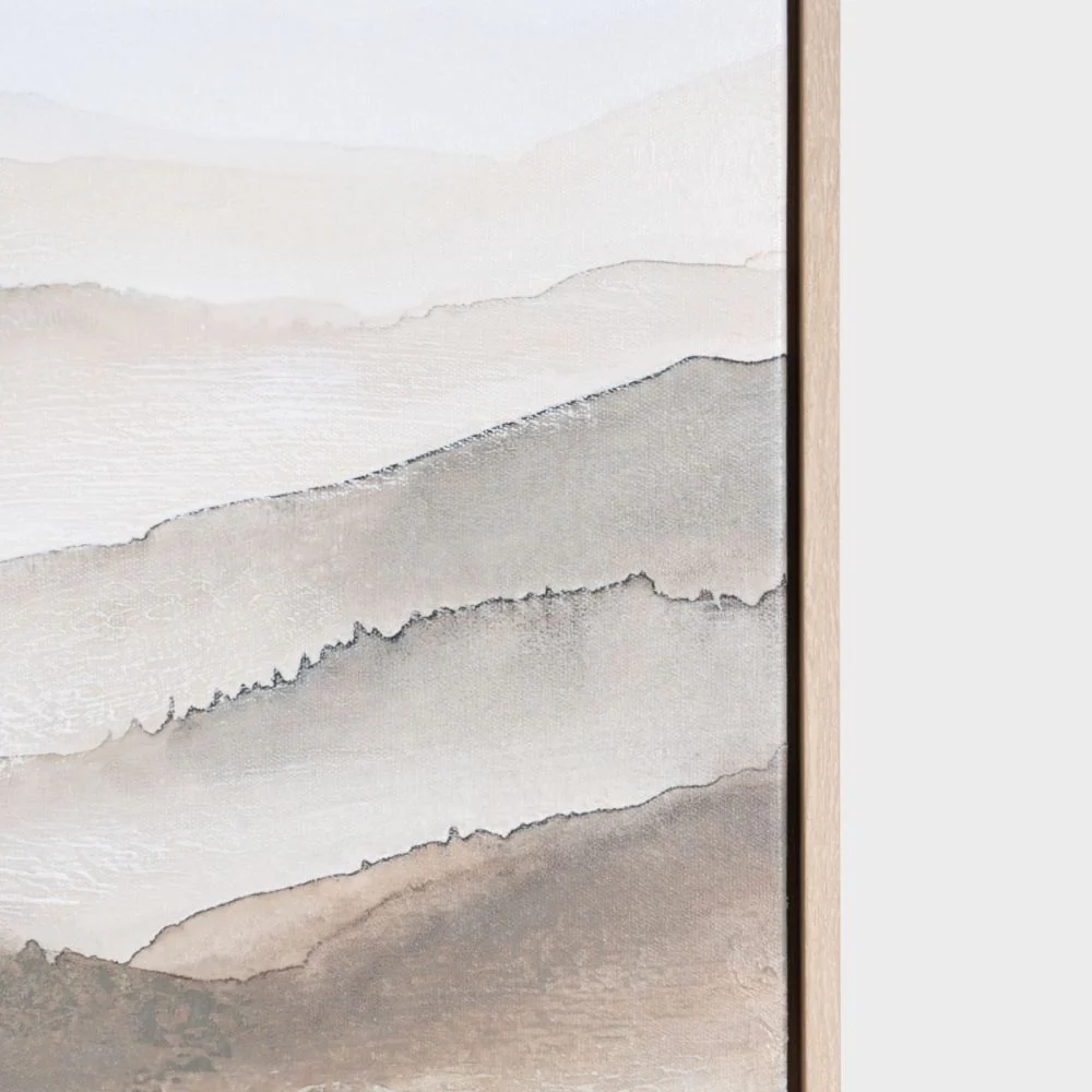 Misty Mountains, Hand Painted Canvas - Image 4