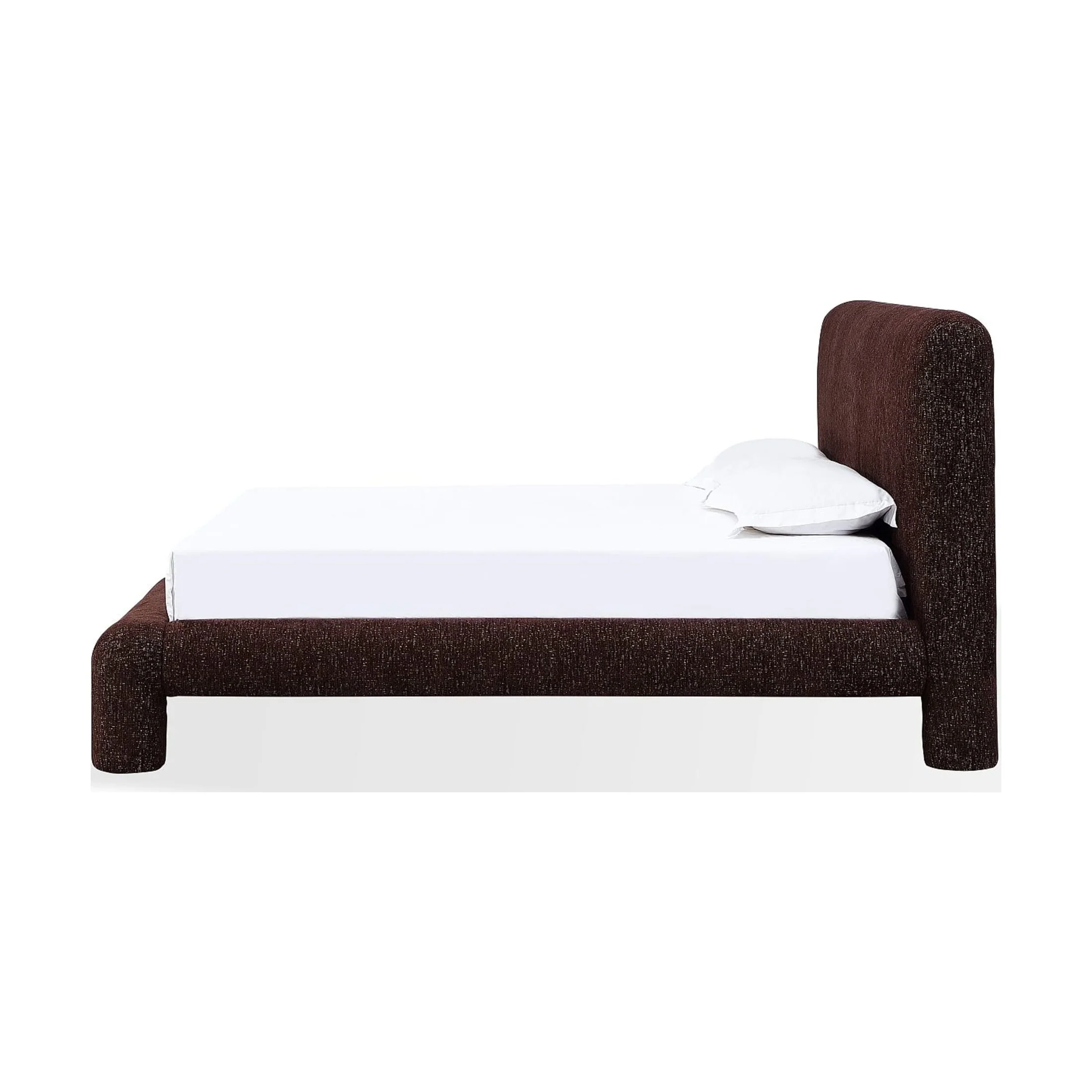 Mocoa Upholstered Platform Bed – Plush Chenille Fabric - Image 5