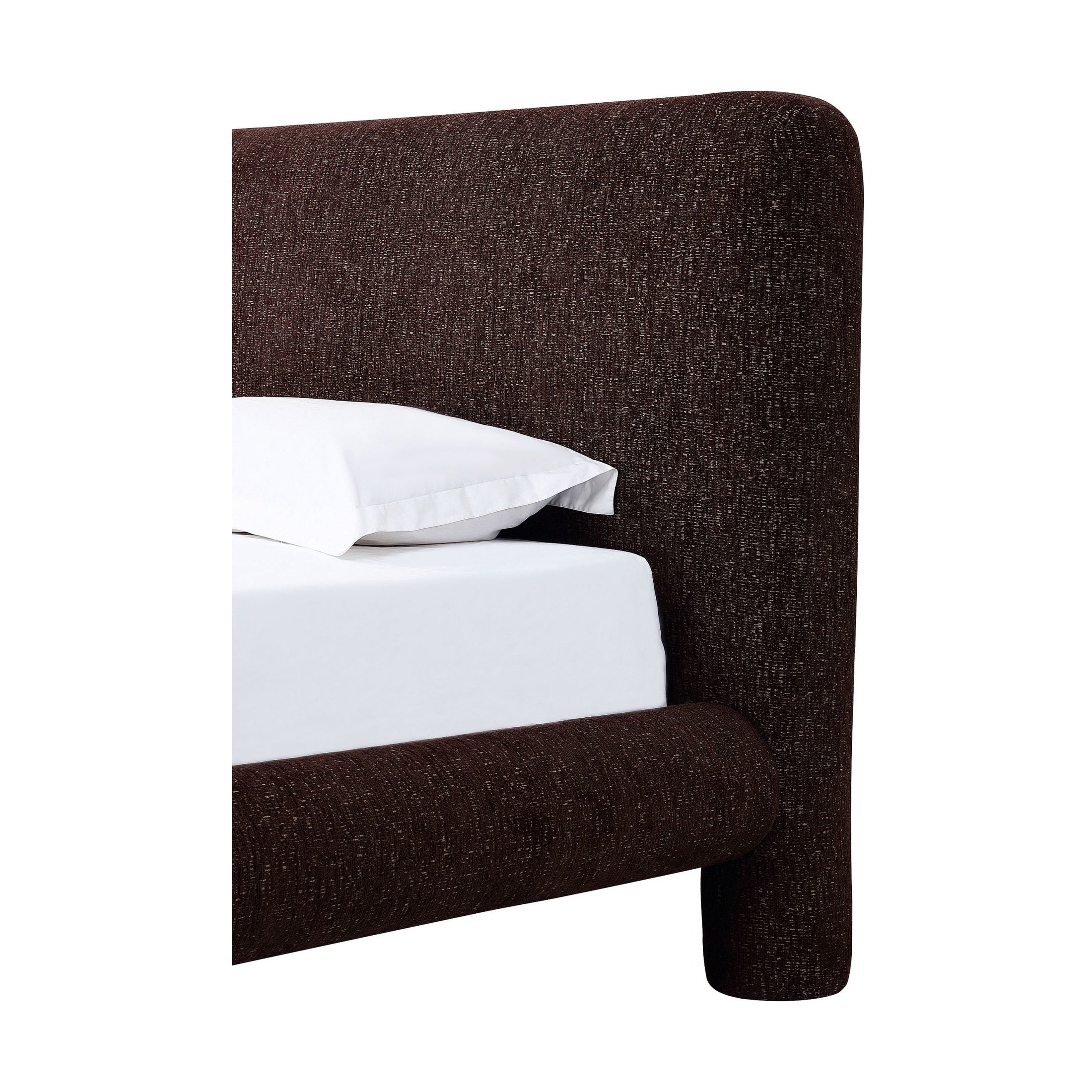 Mocoa Upholstered Platform Bed – Plush Chenille Fabric - Image 6