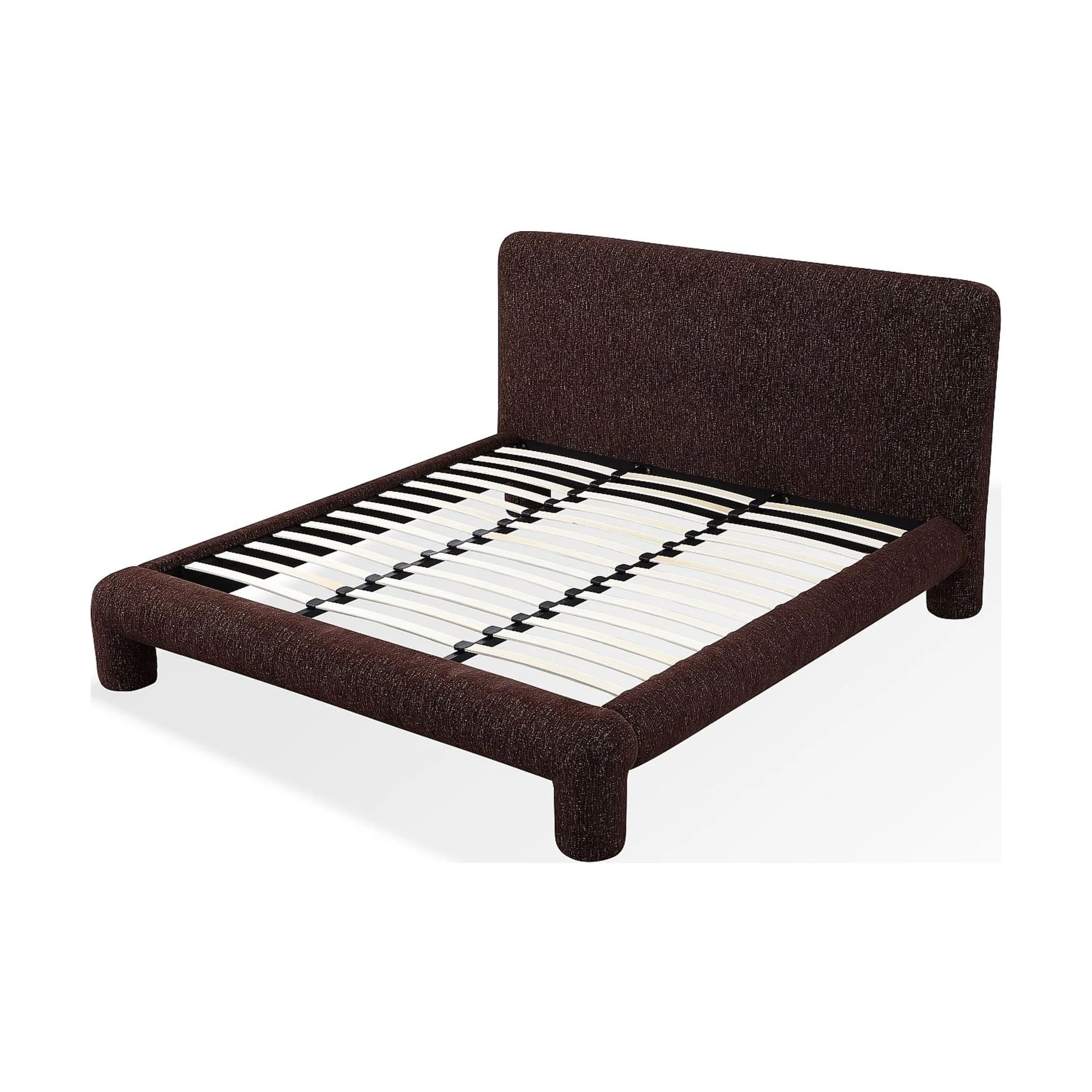 Mocoa Upholstered Platform Bed – Plush Chenille Fabric - Image 7