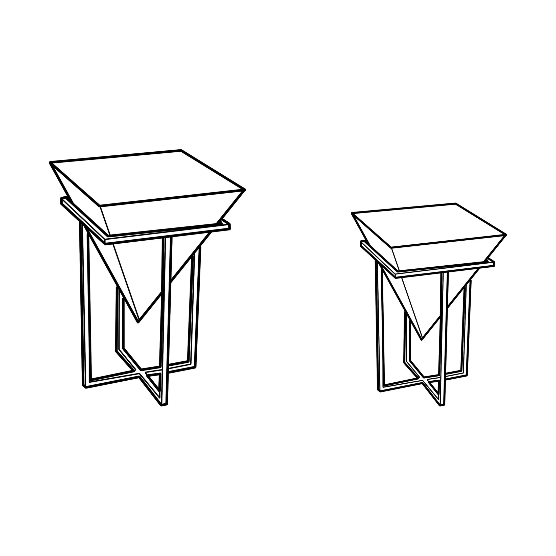 MOHAN INVERTED PYRAMID NATURAL SIDE TABLE - Image 5