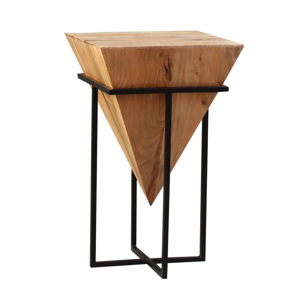MOHAN INVERTED PYRAMID NATURAL SIDE TABLE - Image 6