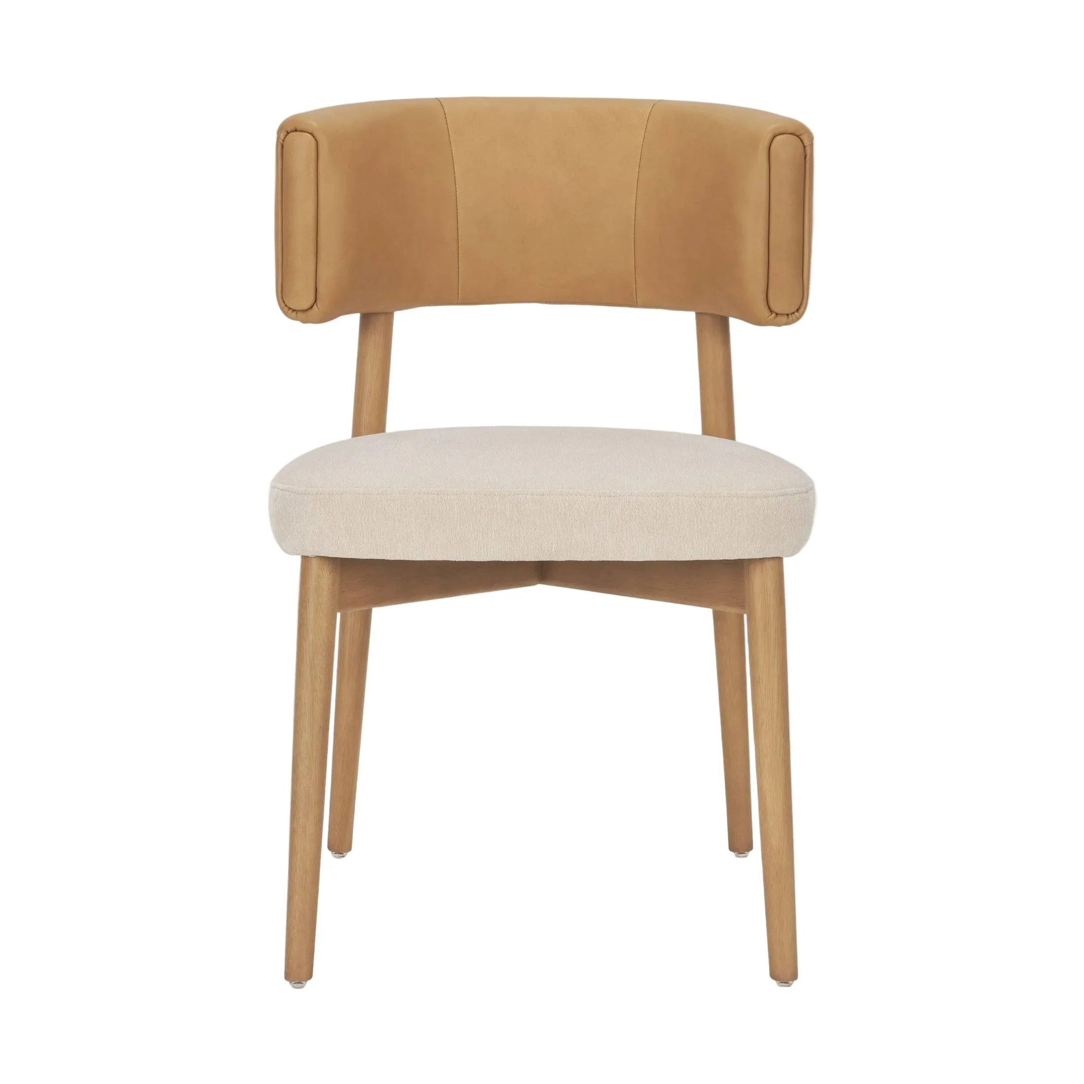 Motley Curved Leather Dining Chair