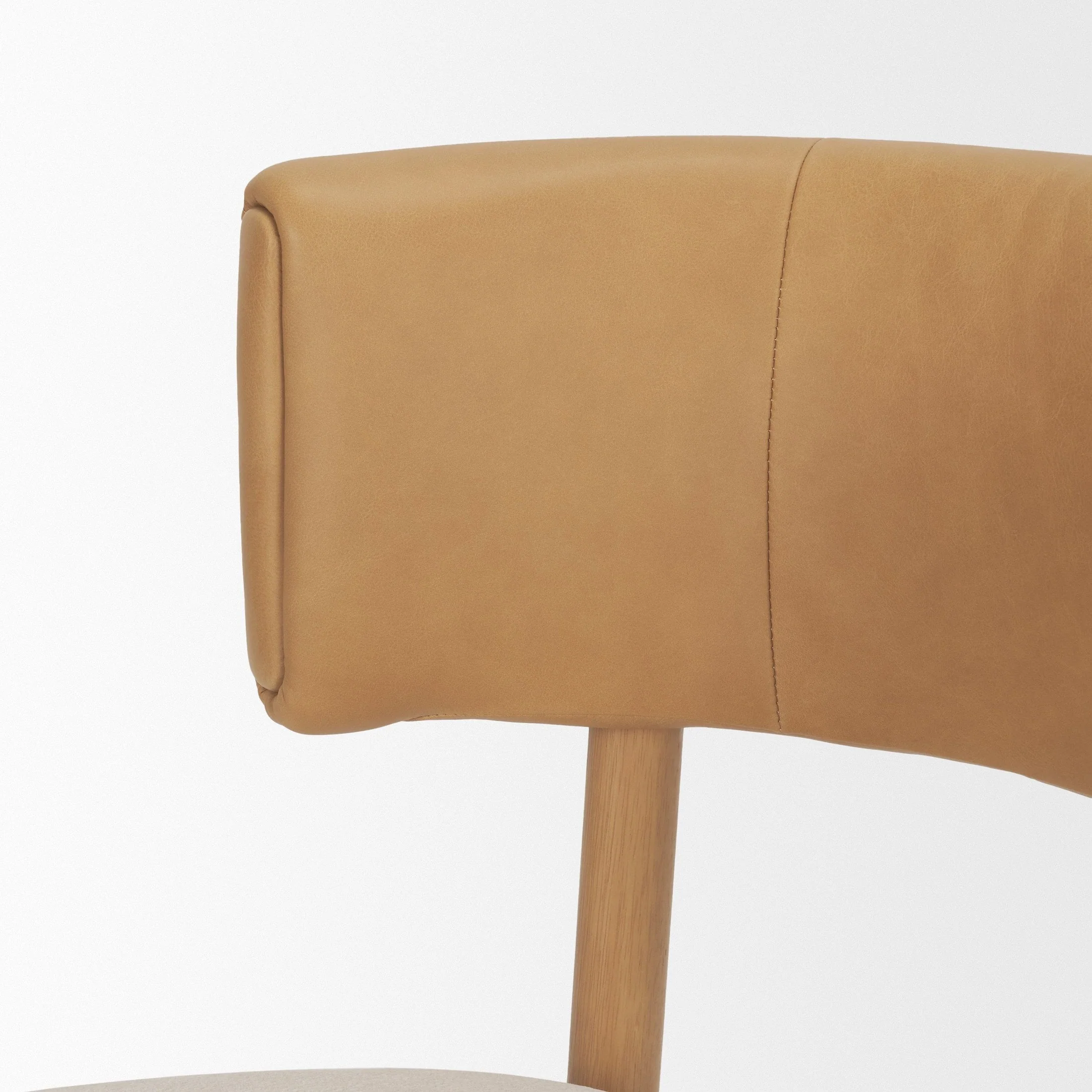 Motley Curved Leather Dining Chair - Image 7