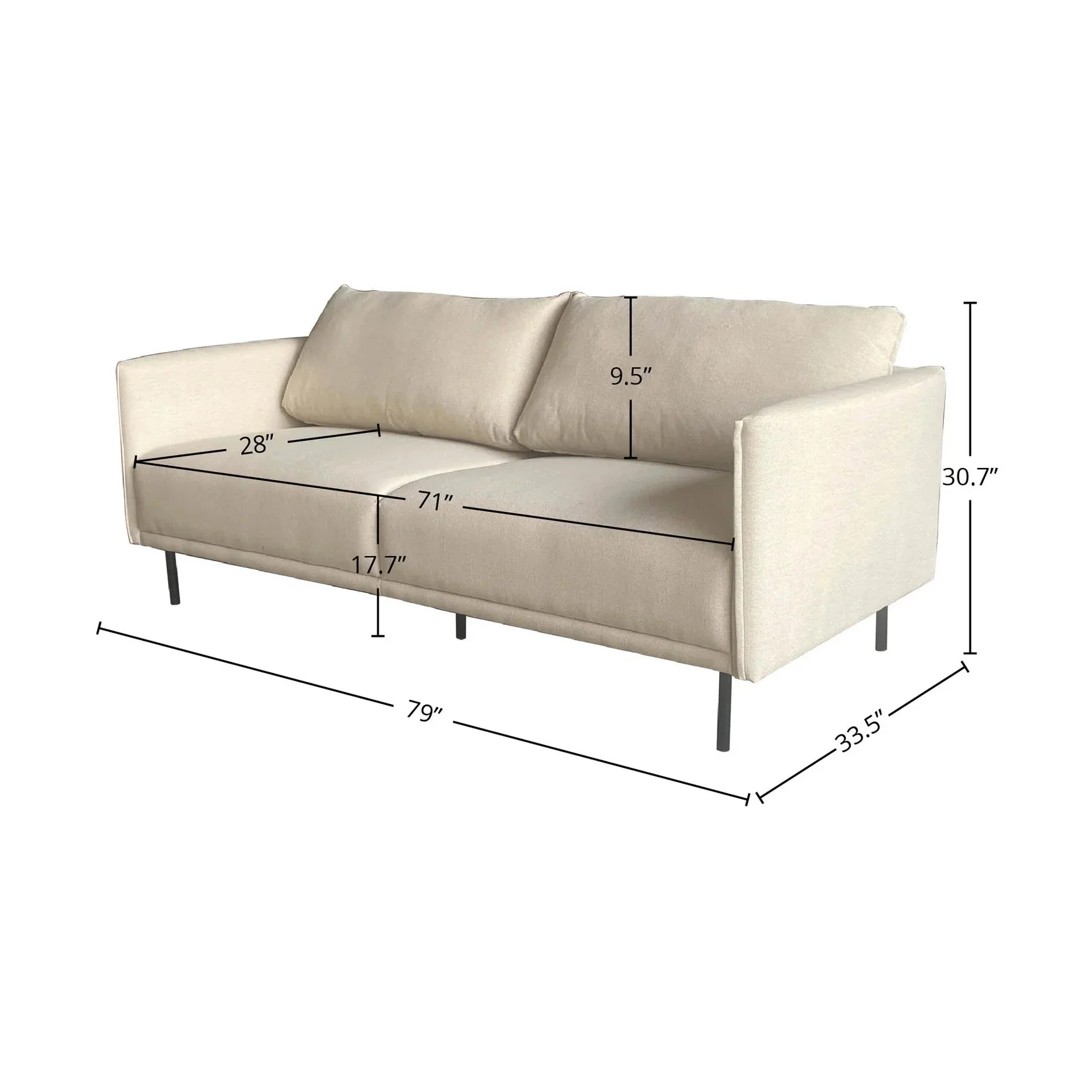 Myrill Sofa - Manchester Beige - Image 4