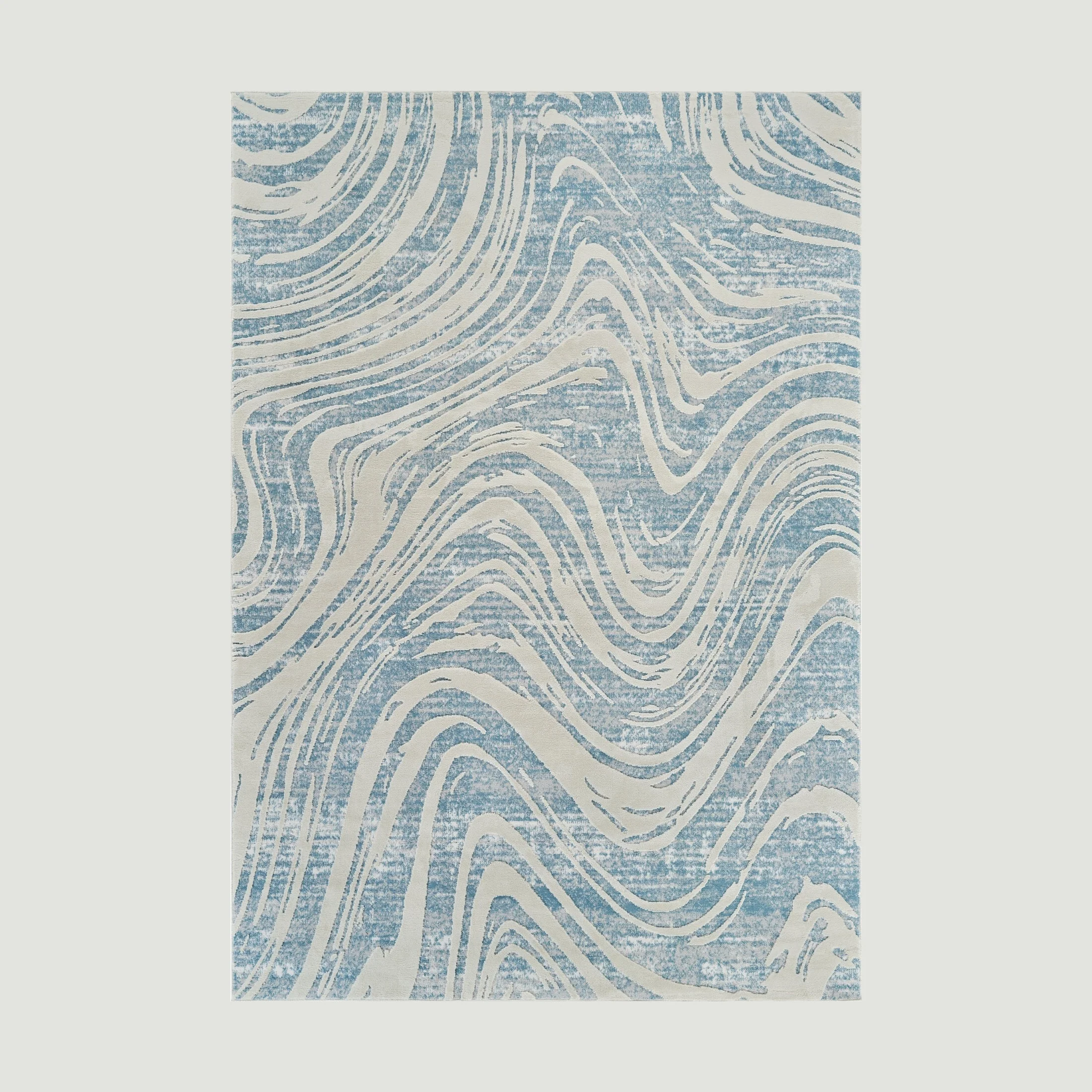 Nairobi Blue Contemporary Geometric Area Rug