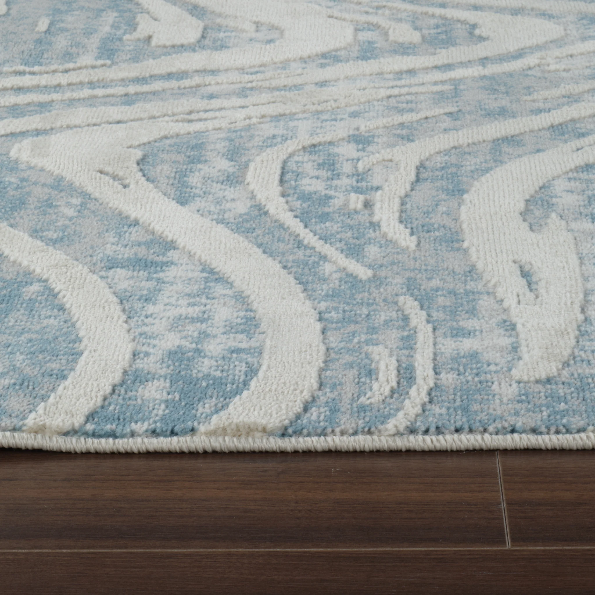 Nairobi Blue Contemporary Geometric Area Rug - Image 4