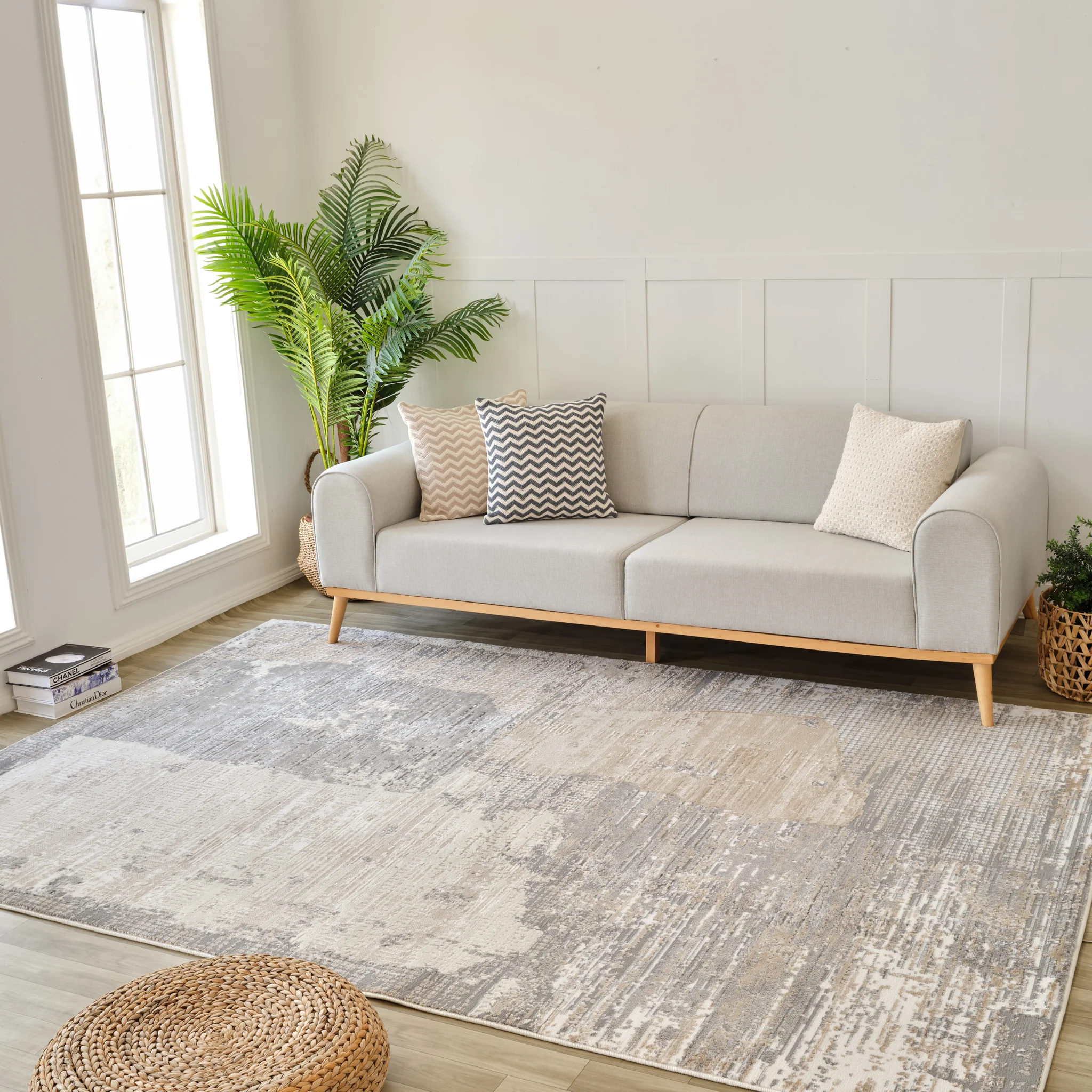 Nairobi Cream Modern Geometric Rug - Image 2