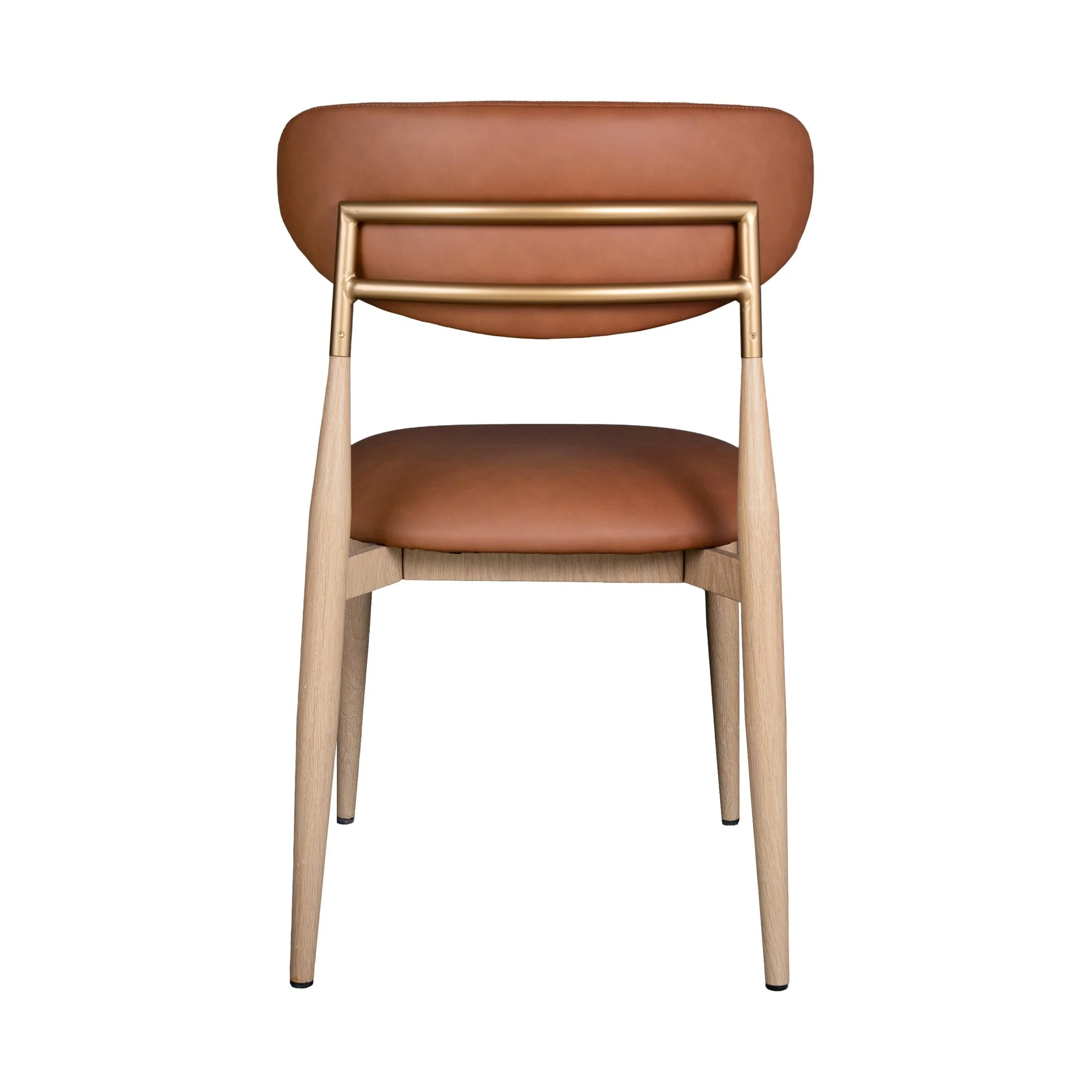 Nelia Upholstered Dining Chair in Cognac Fabric - Image 6