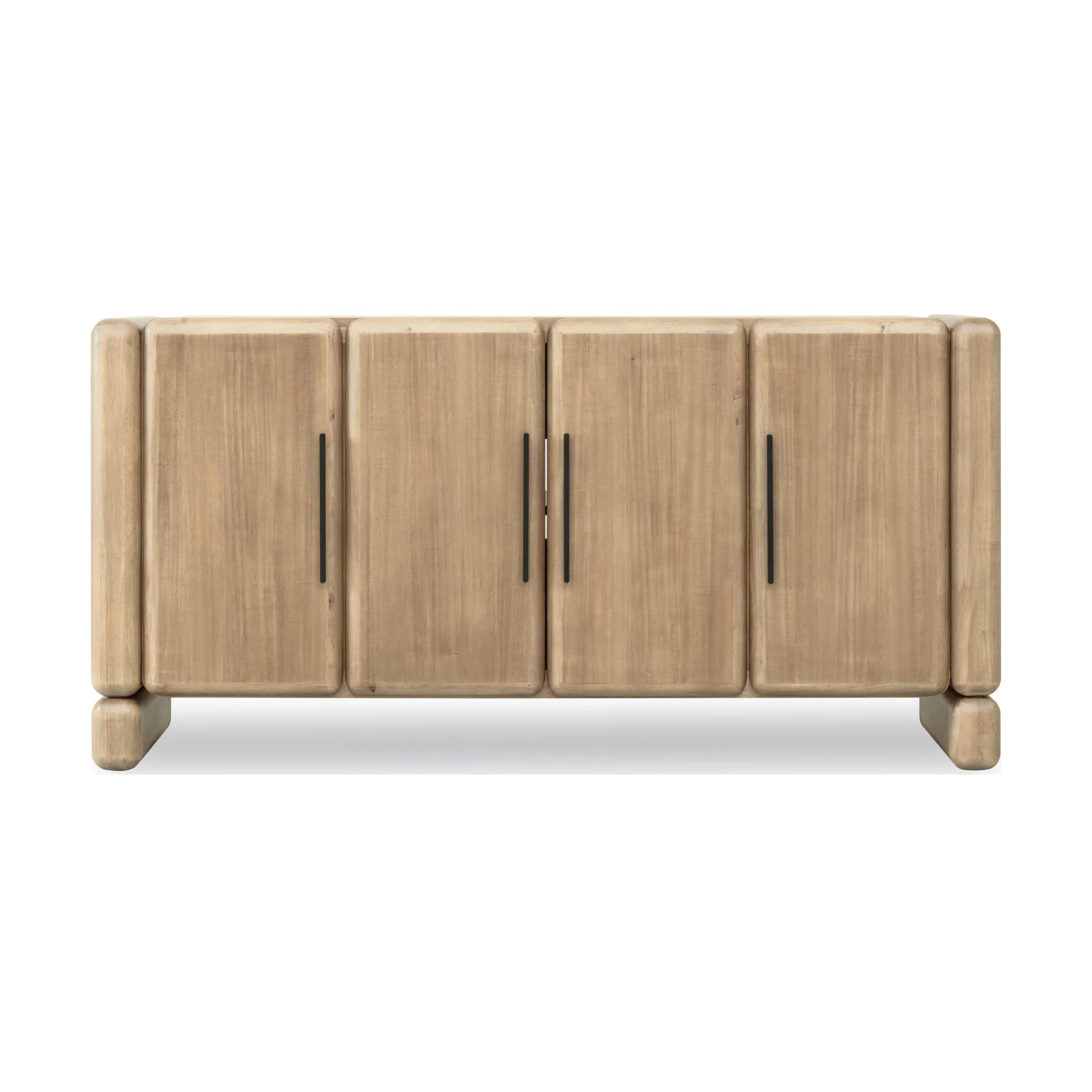 Nia 4-Door Acacia Wood Sideboard — Lioness Finish