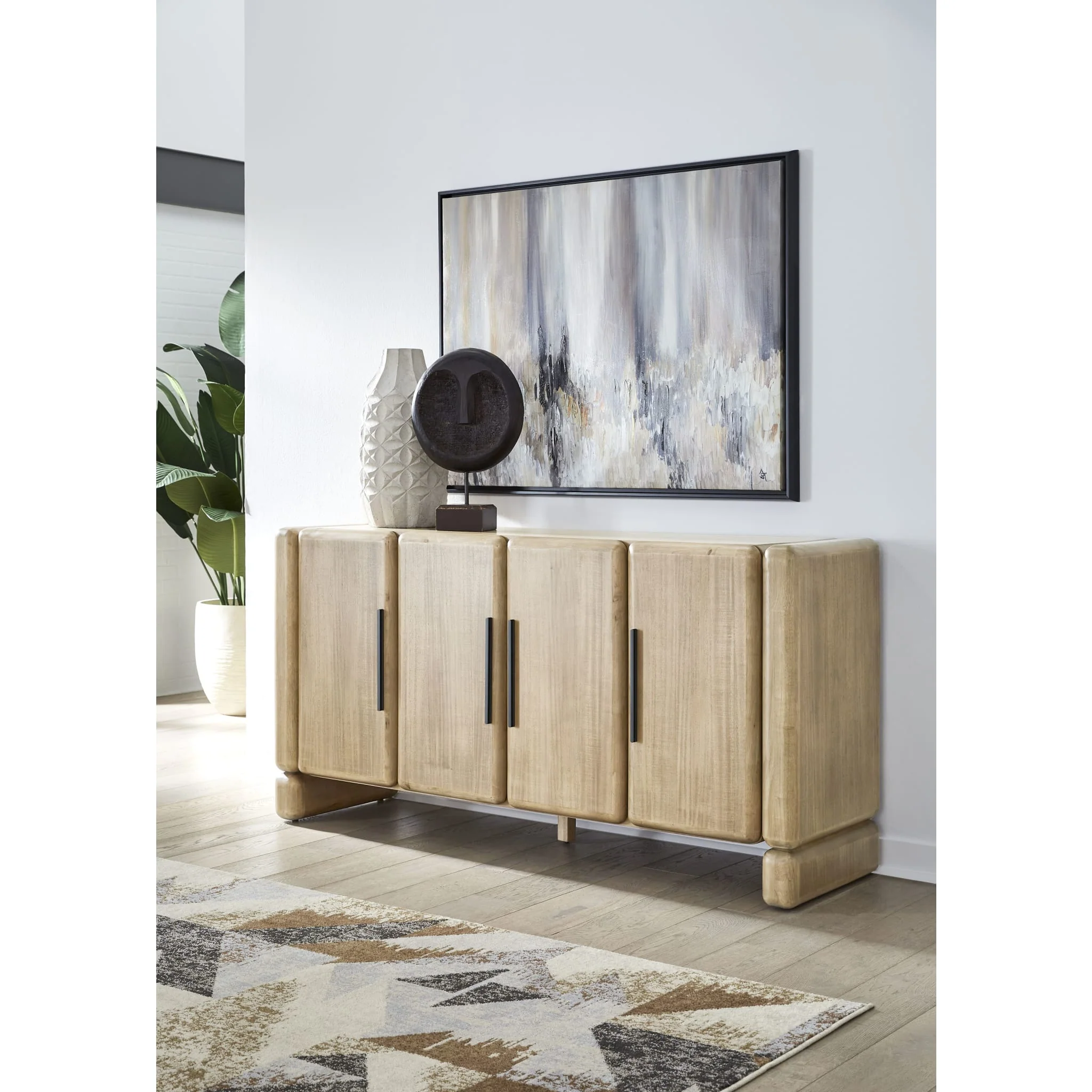 Nia 4-Door Acacia Wood Sideboard — Lioness Finish - Image 7