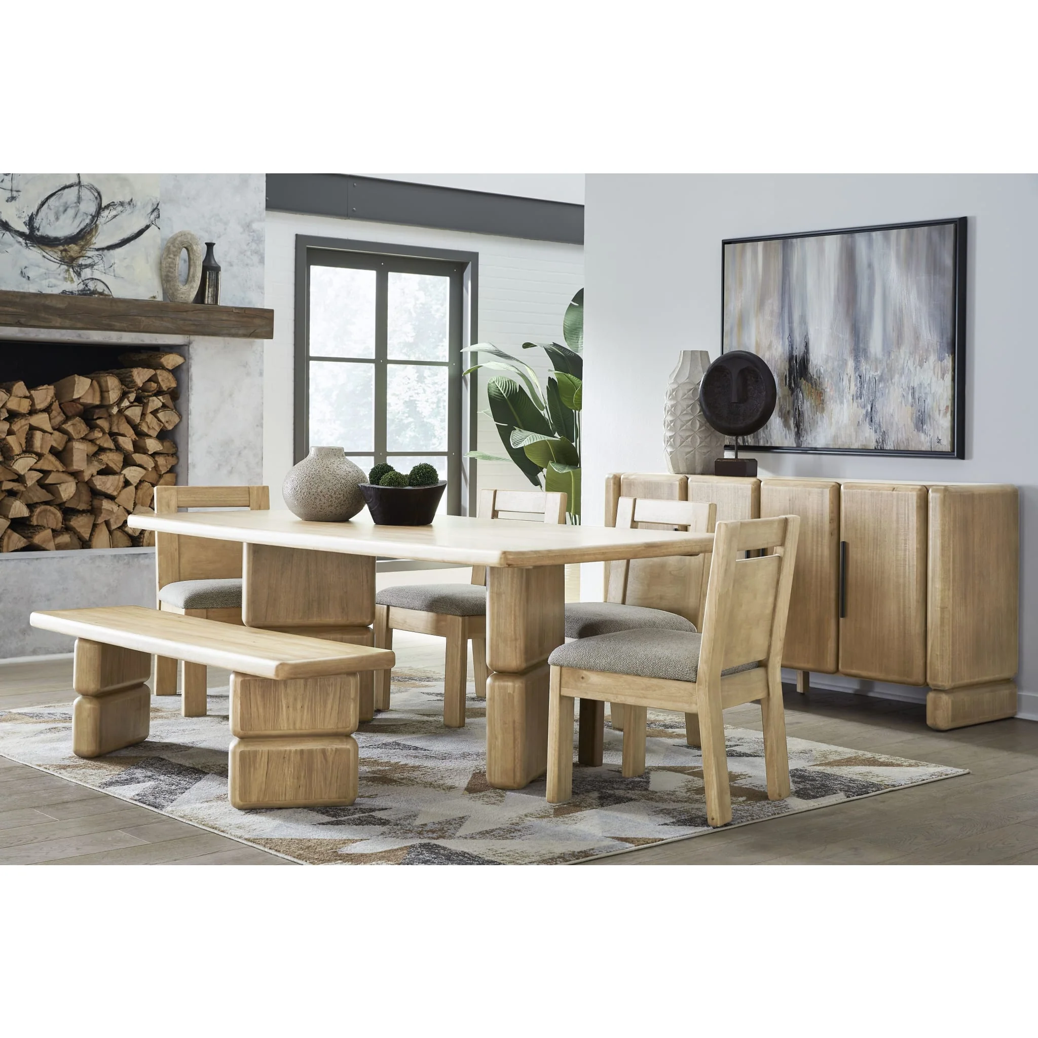 Nia 4-Door Acacia Wood Sideboard — Lioness Finish - Image 9