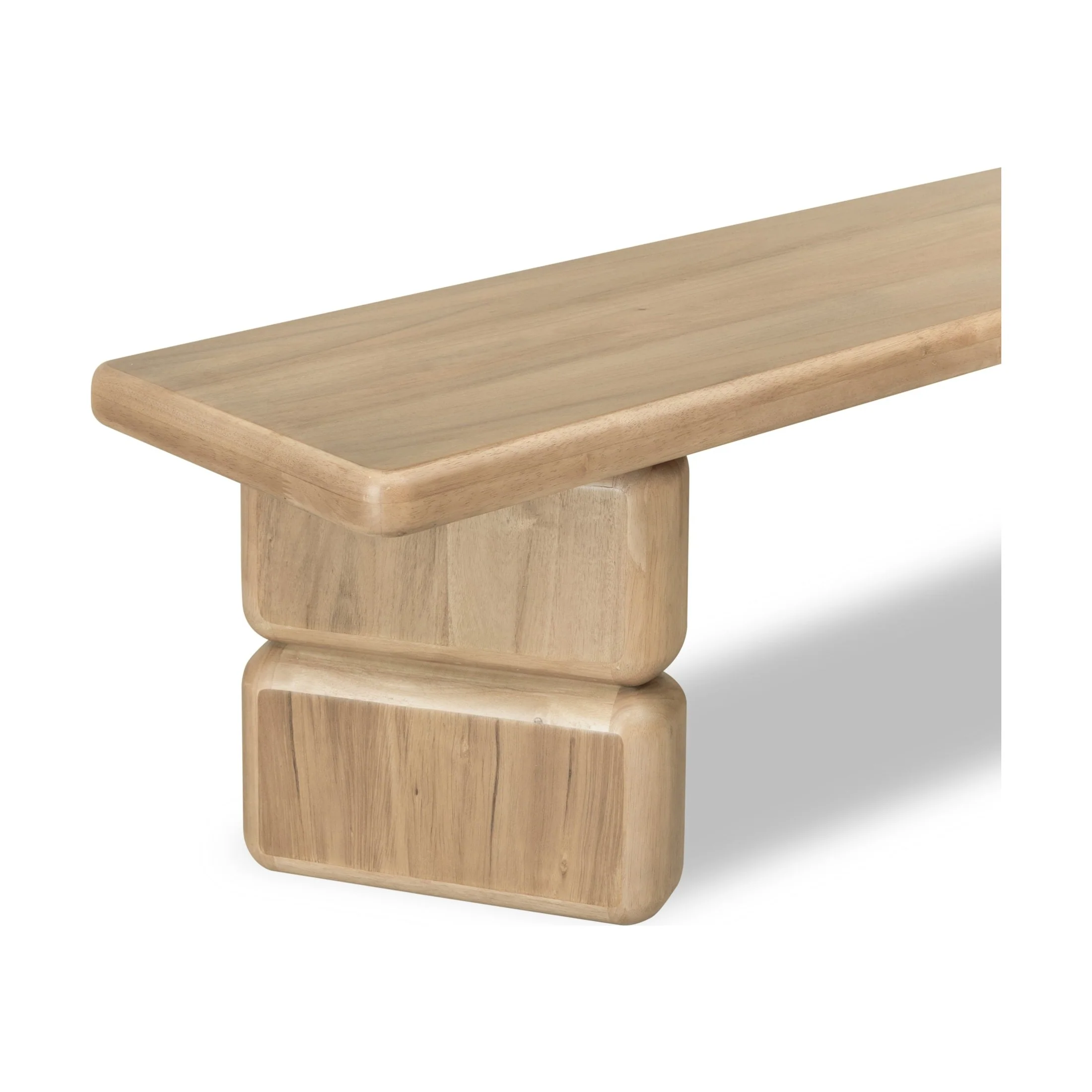 Nia Acacia Wood Dining Bench in Lioness Finish - Image 6