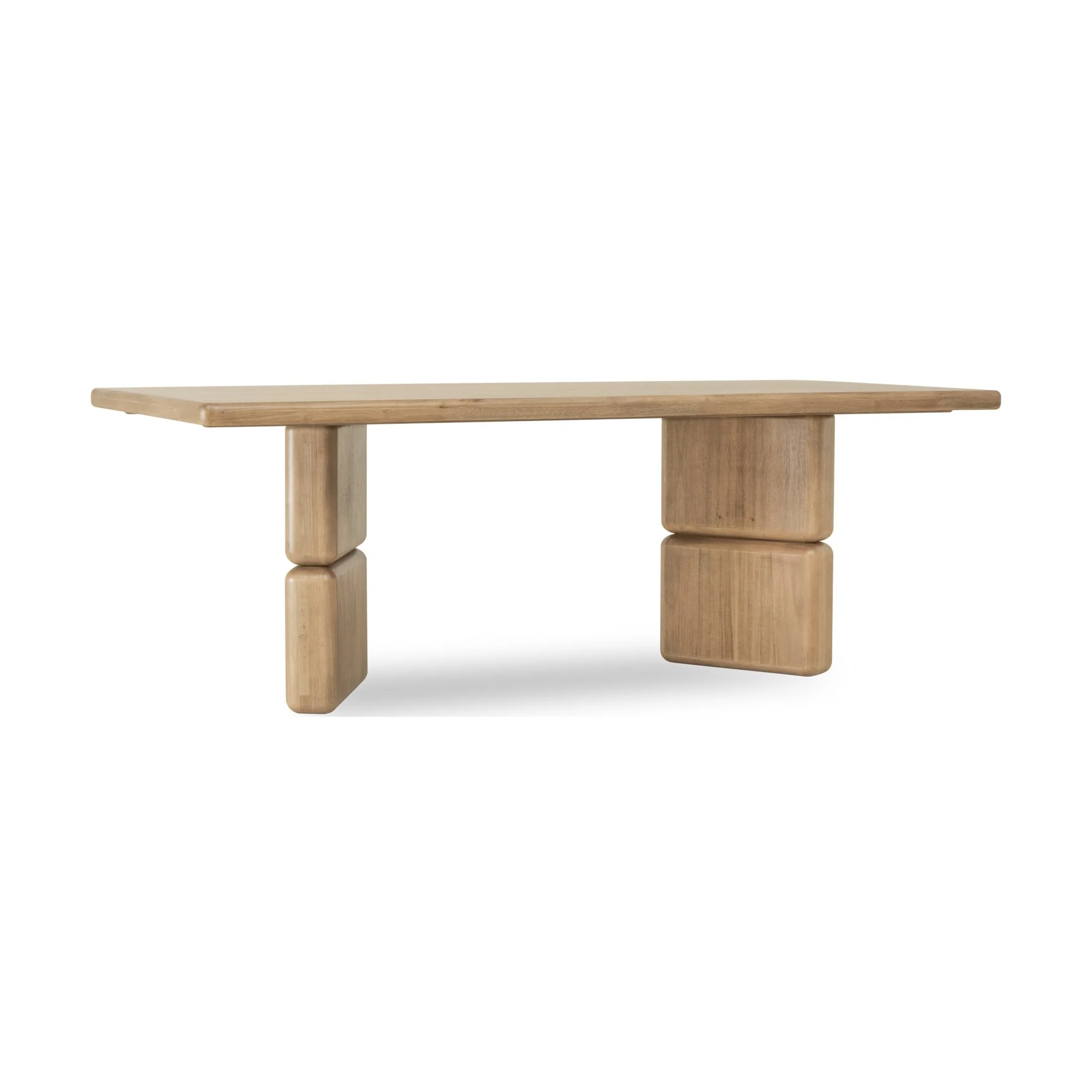 Nia Rectangular Acacia Wood Dining Table – Lioness Finish - Image 3