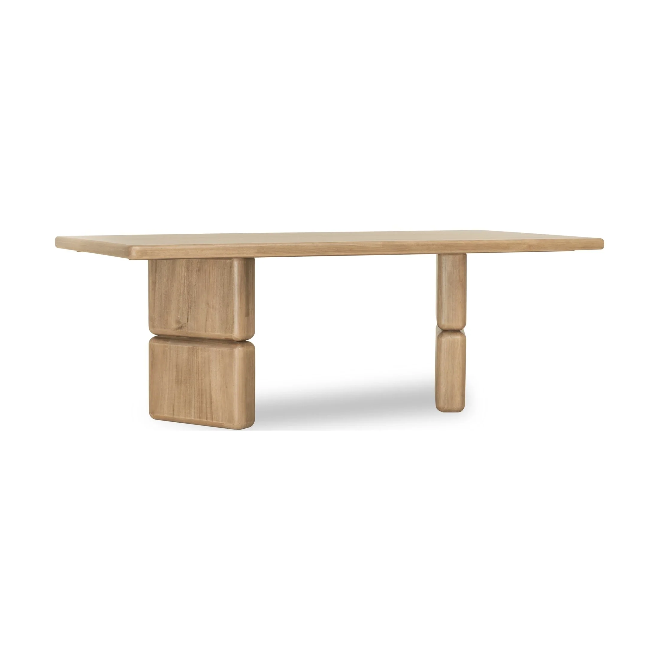 Nia Rectangular Acacia Wood Dining Table – Lioness Finish - Image 4