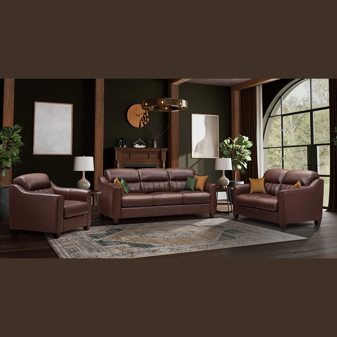 Nolan Genuine Leather Loveseat - Image 3