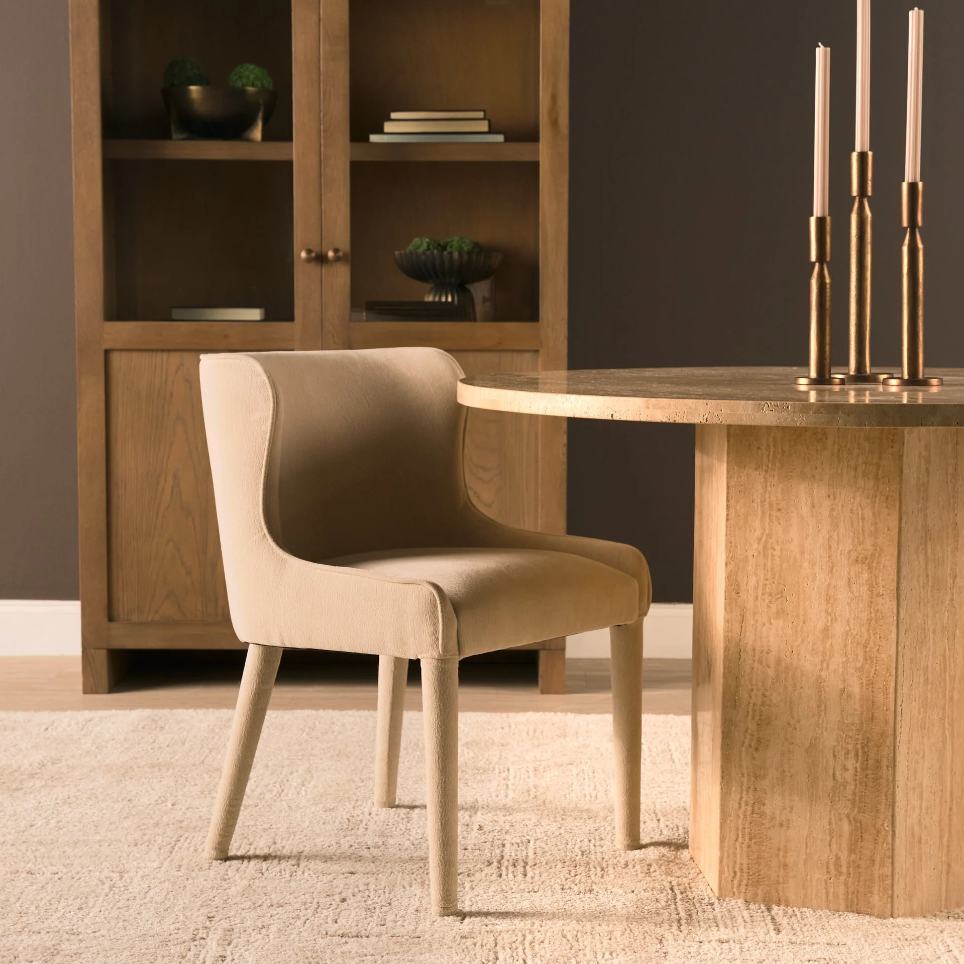 Nolan Slope Chenille Dining Chair - Image 23