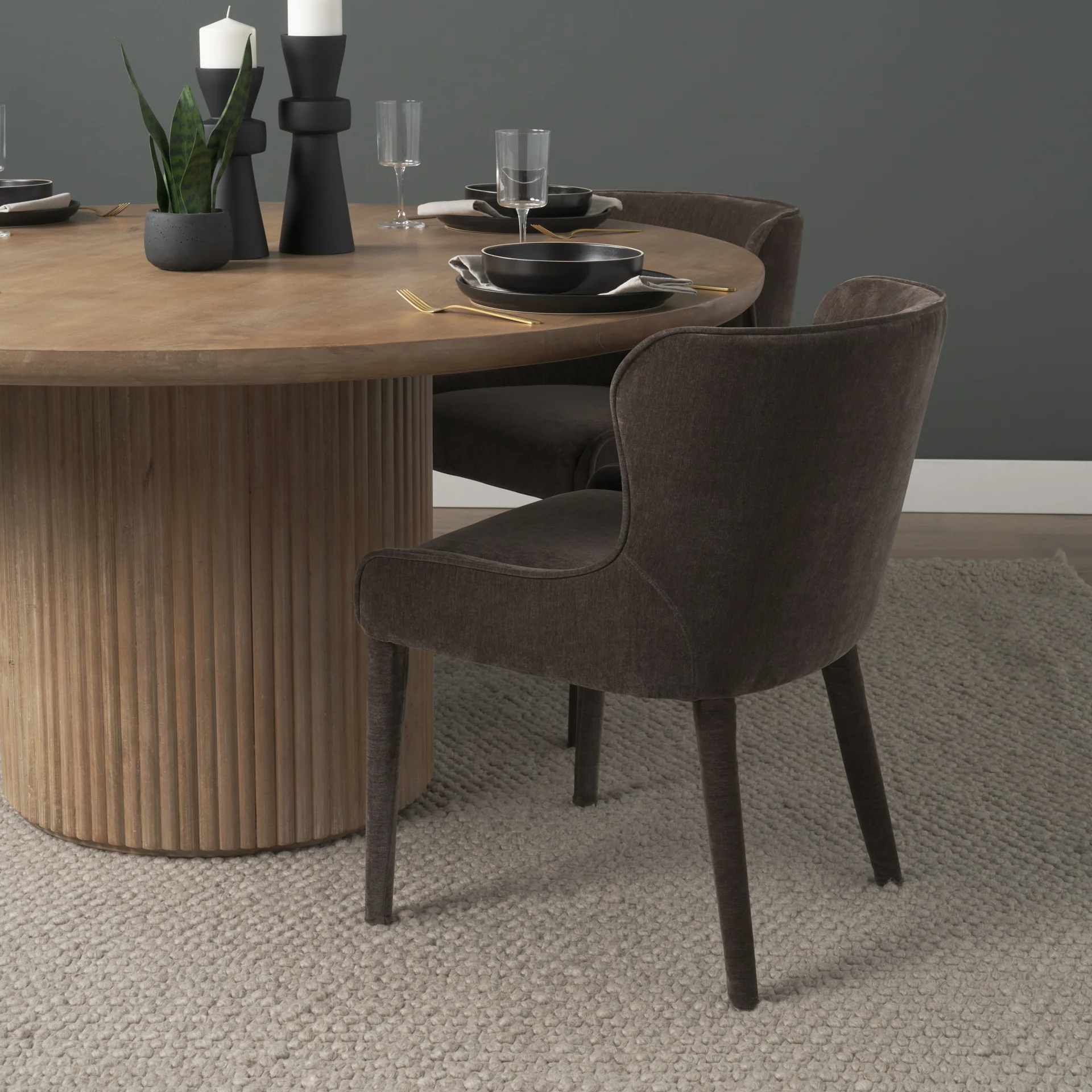 Nolan Slope Chenille Dining Chair - Image 26