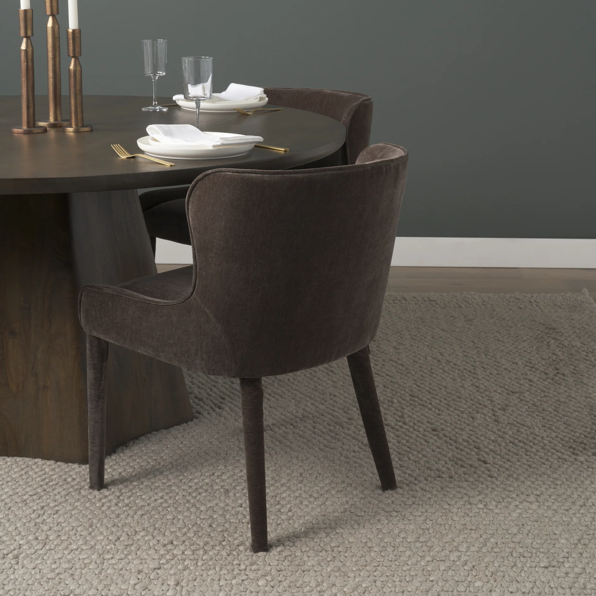 Nolan Slope Chenille Dining Chair - Image 36