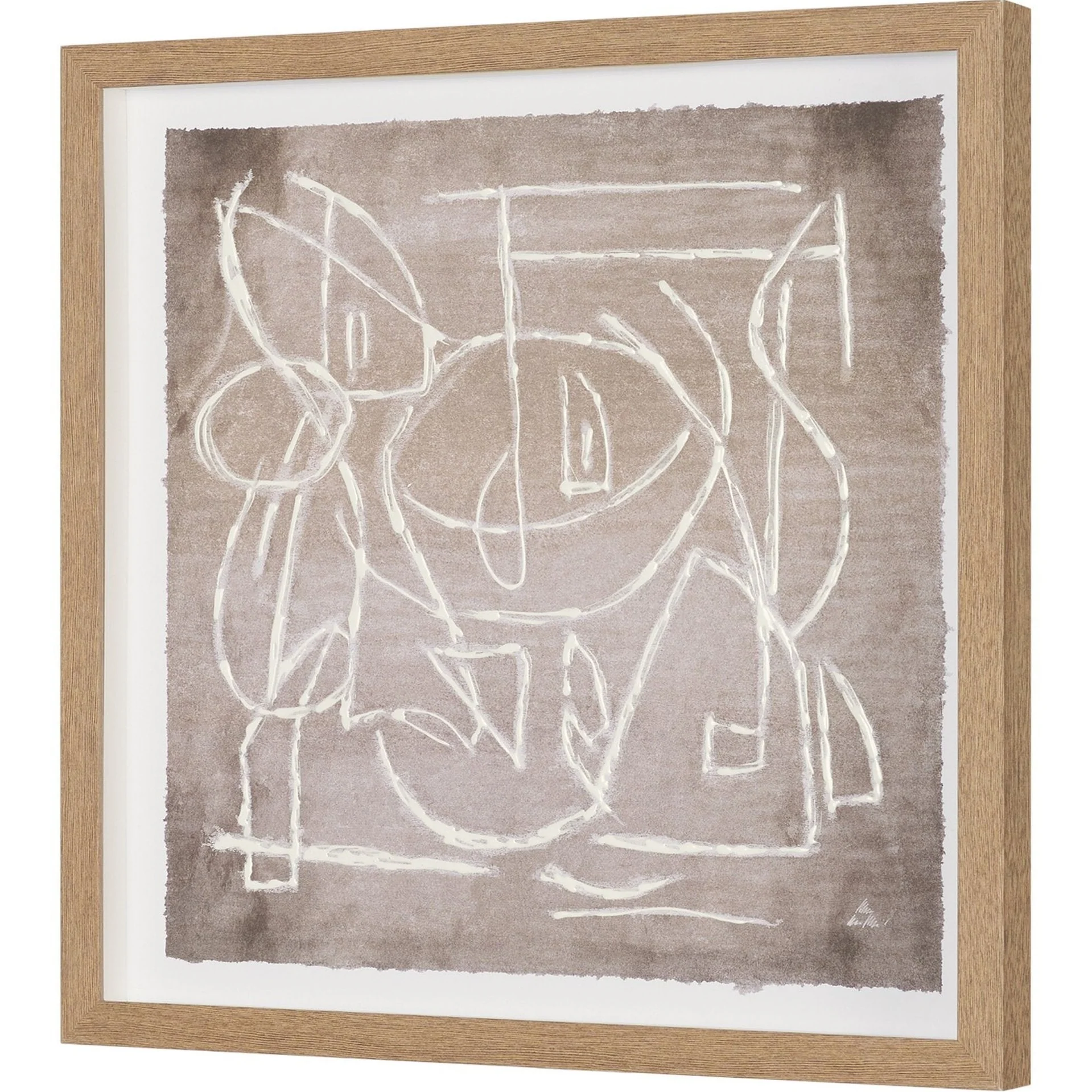 Obscure Framed Artwork Matted under Glass - Image 2