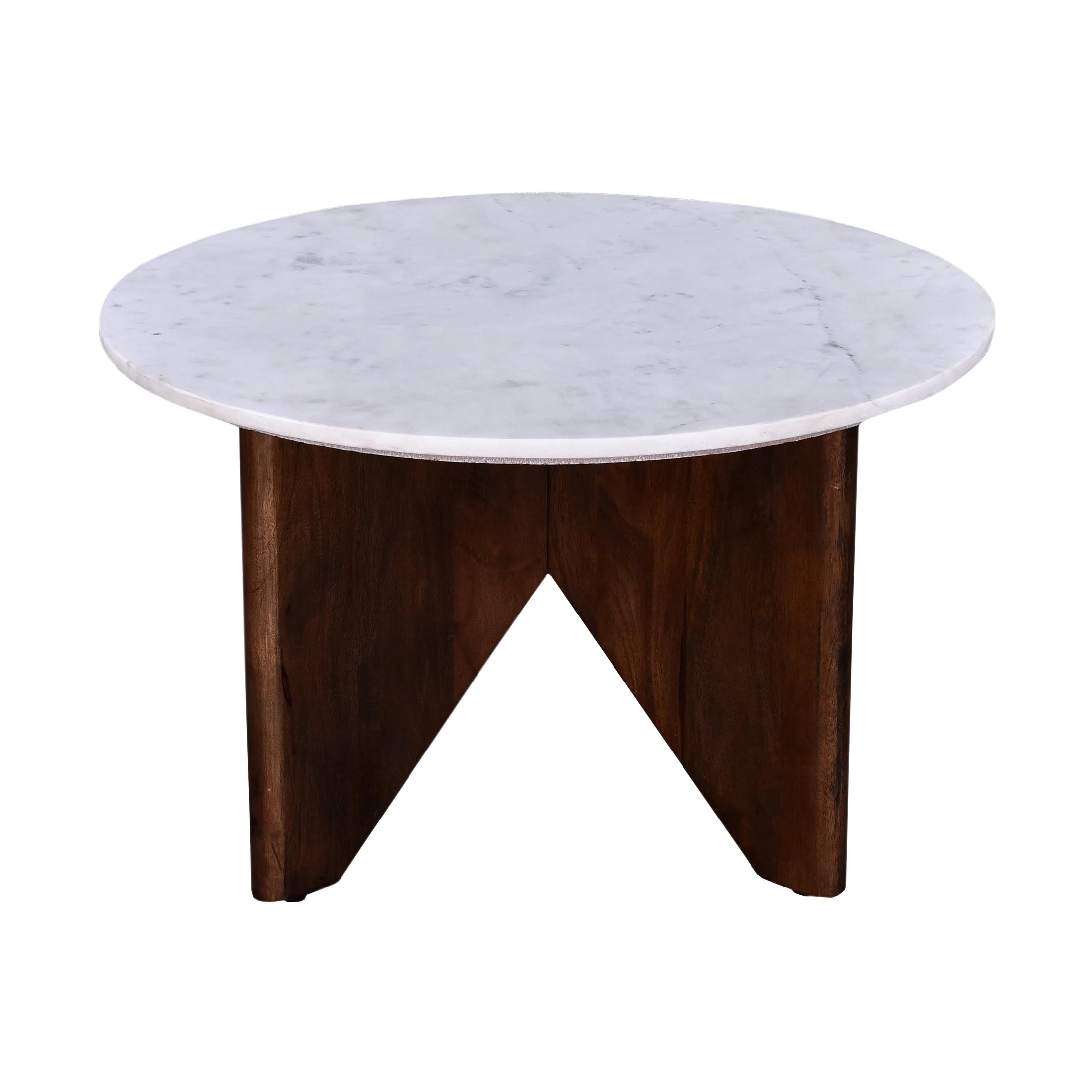 Onda Round Condo Size Marble Coffee Table - Image 3