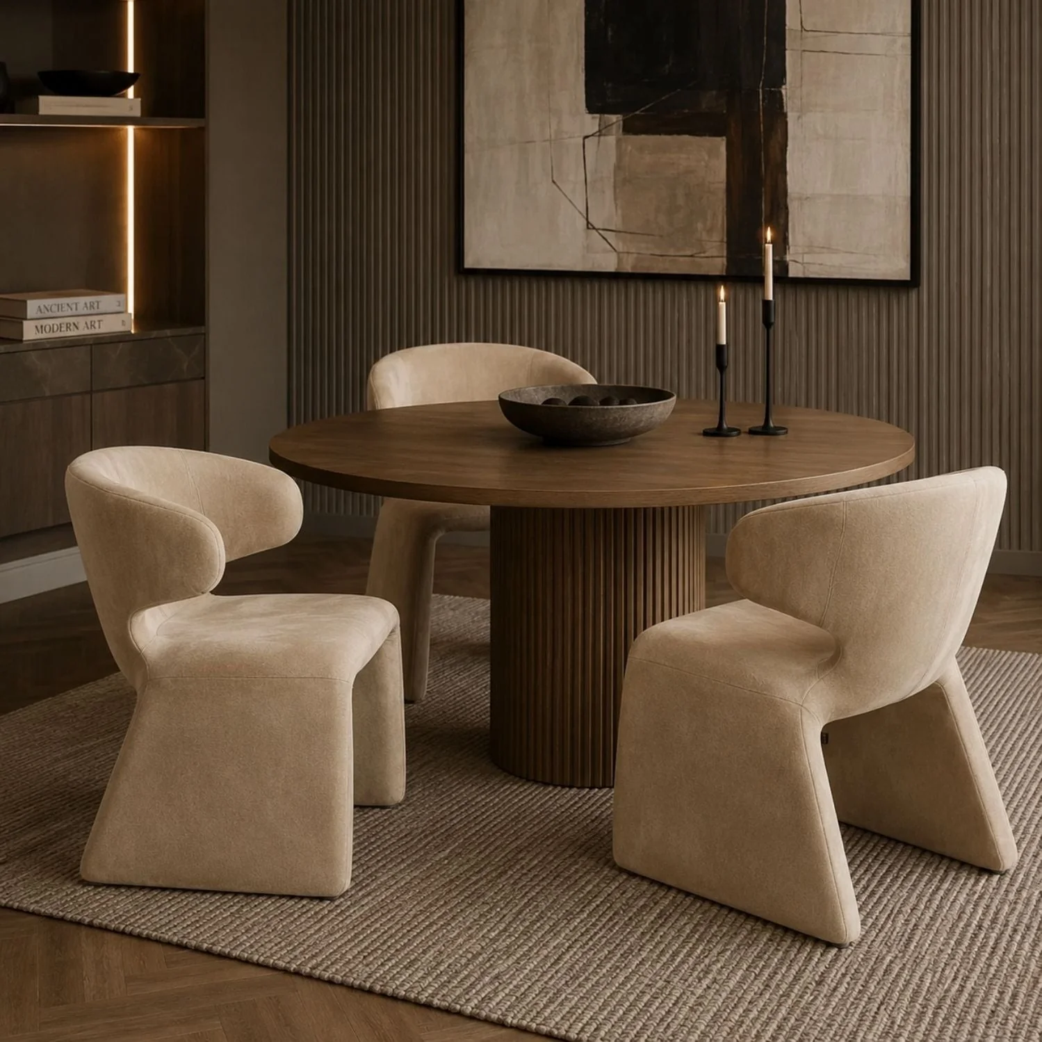 Oriana Modern Sculpted Dining Chair - Image 2
