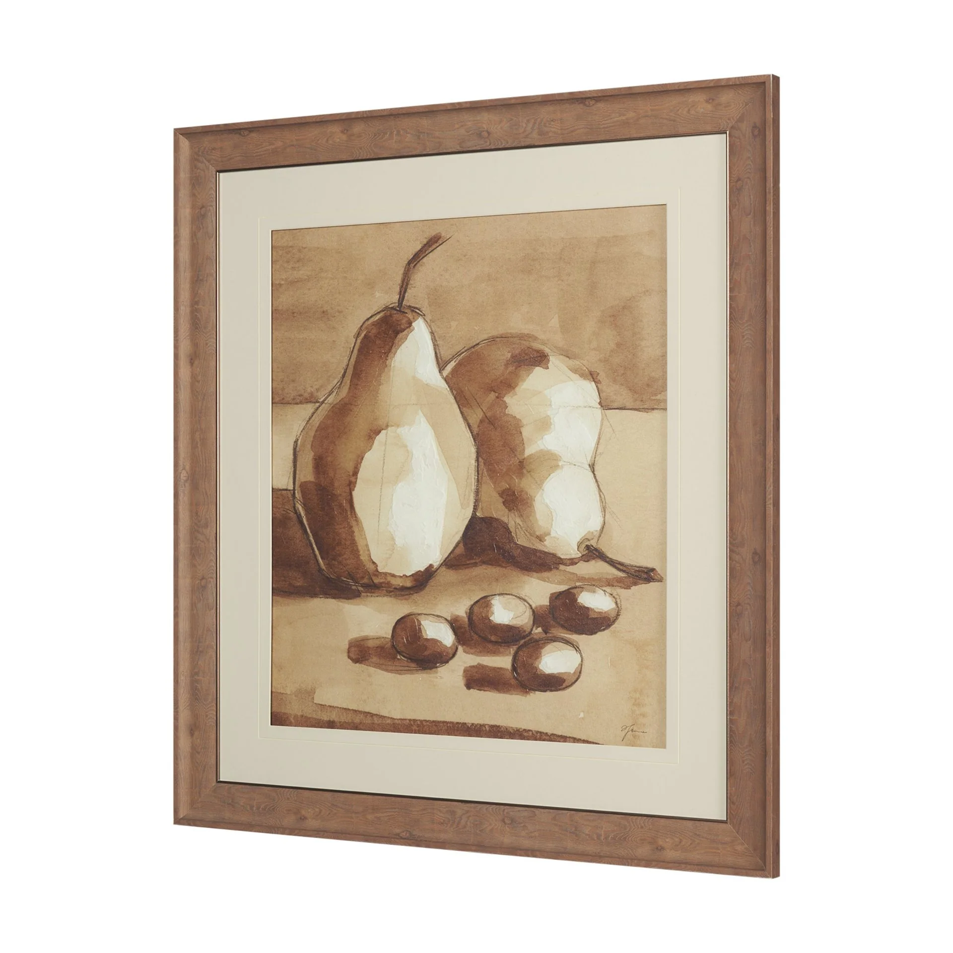 Pear Study Framed Artwork Matted under Glass - Image 3