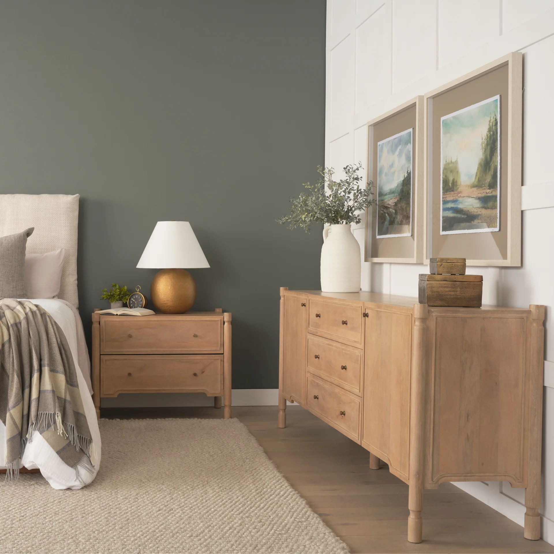 Phil Light Brown Wood 2 Drawer Accent Cabinet - Image 13
