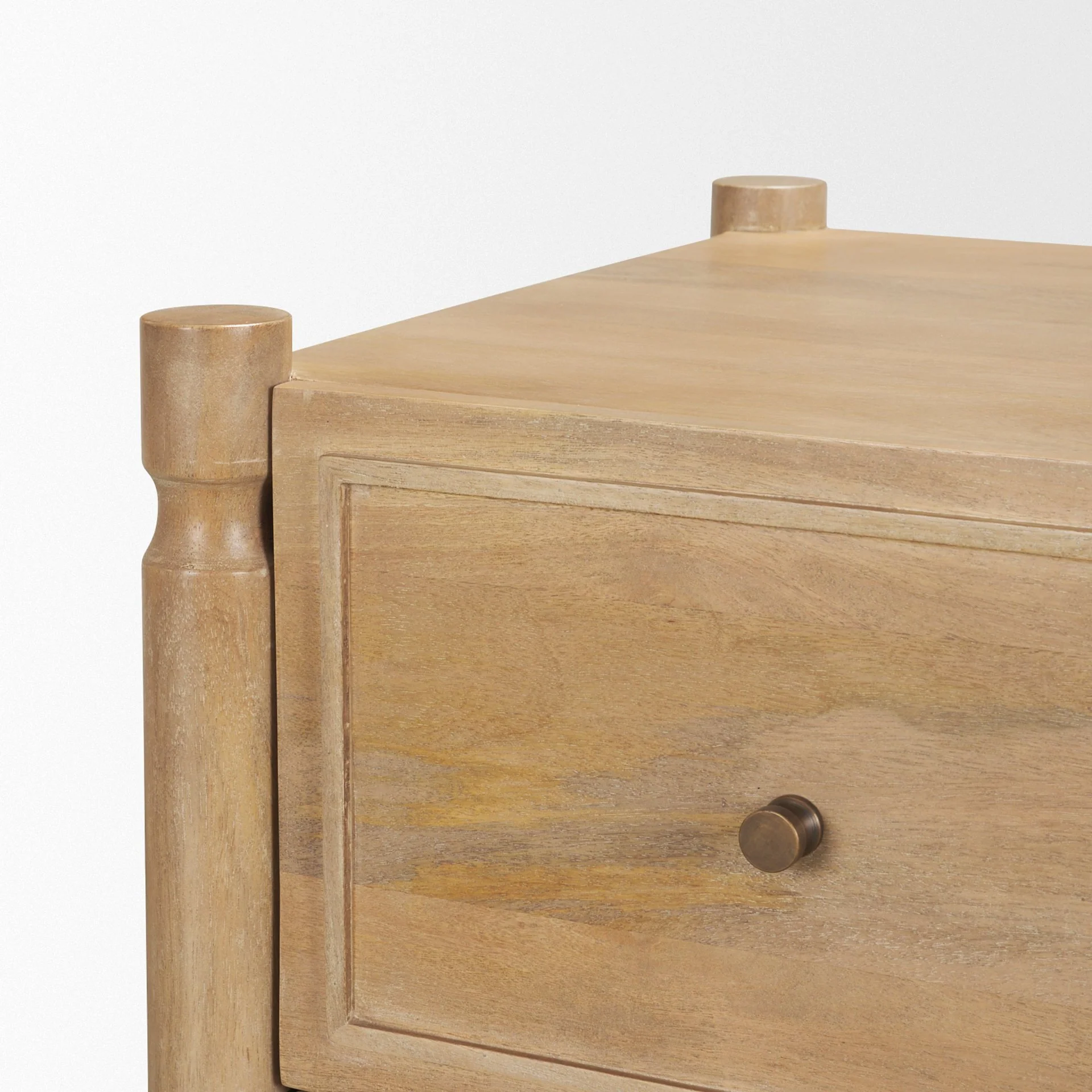 Phil Light Brown Wood 2 Drawer Accent Cabinet - Image 8