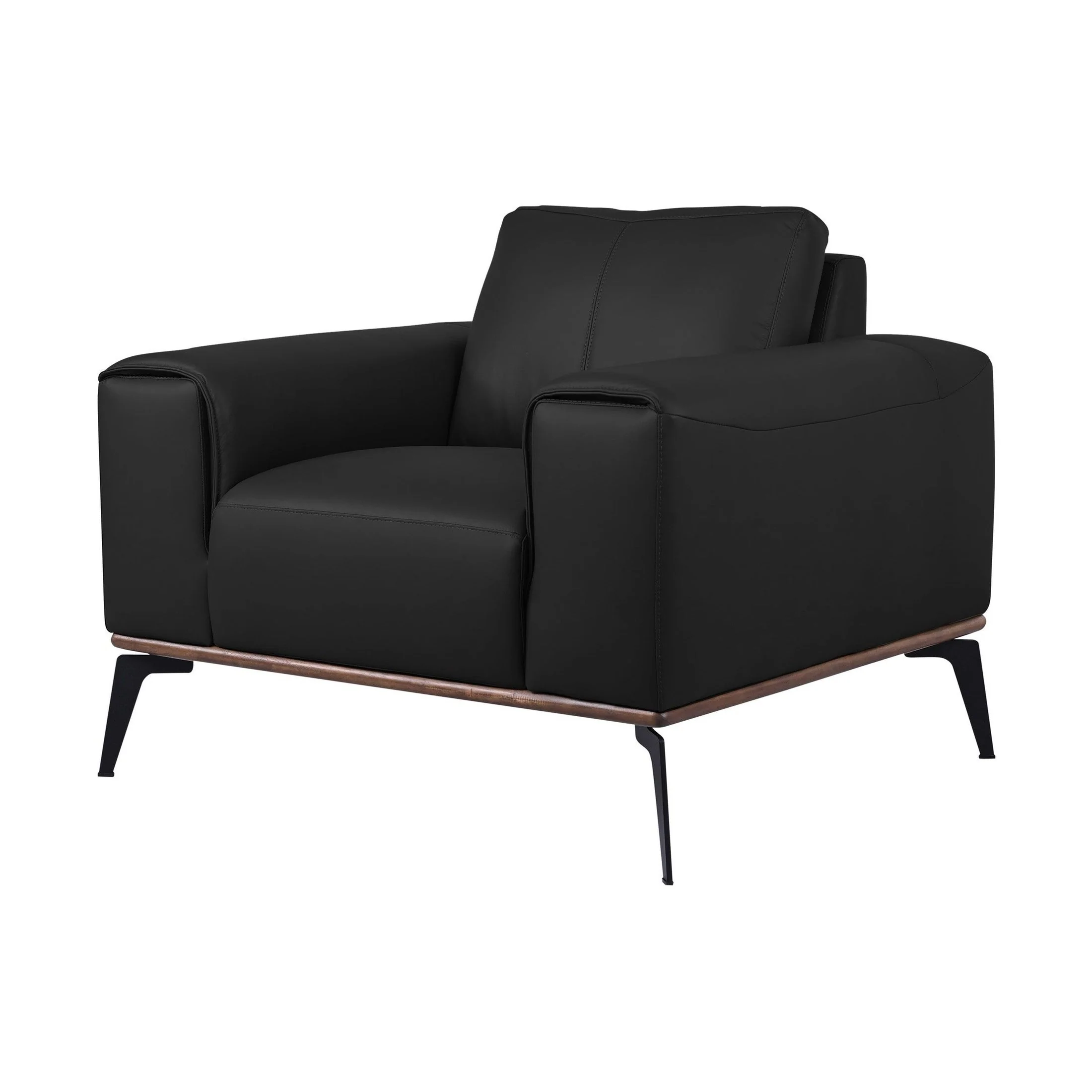 Pietro Genuine Leather Accent Chair - Image 3