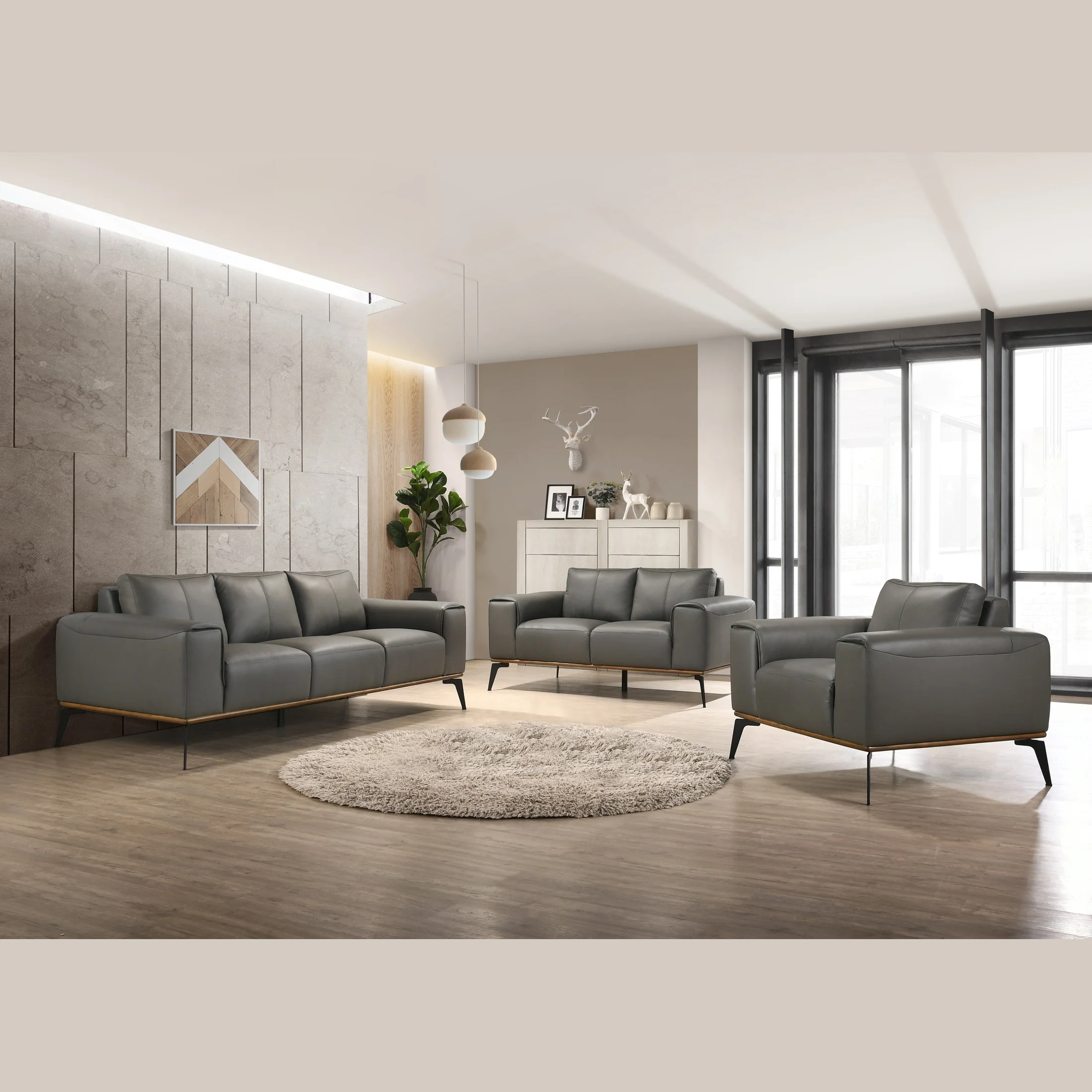 Pietro Genuine Leather Accent Chair - Image 8