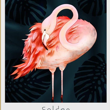Pink Harmony Set of 3 Alloy Matt - Golden Frame Wall Art - Image 6